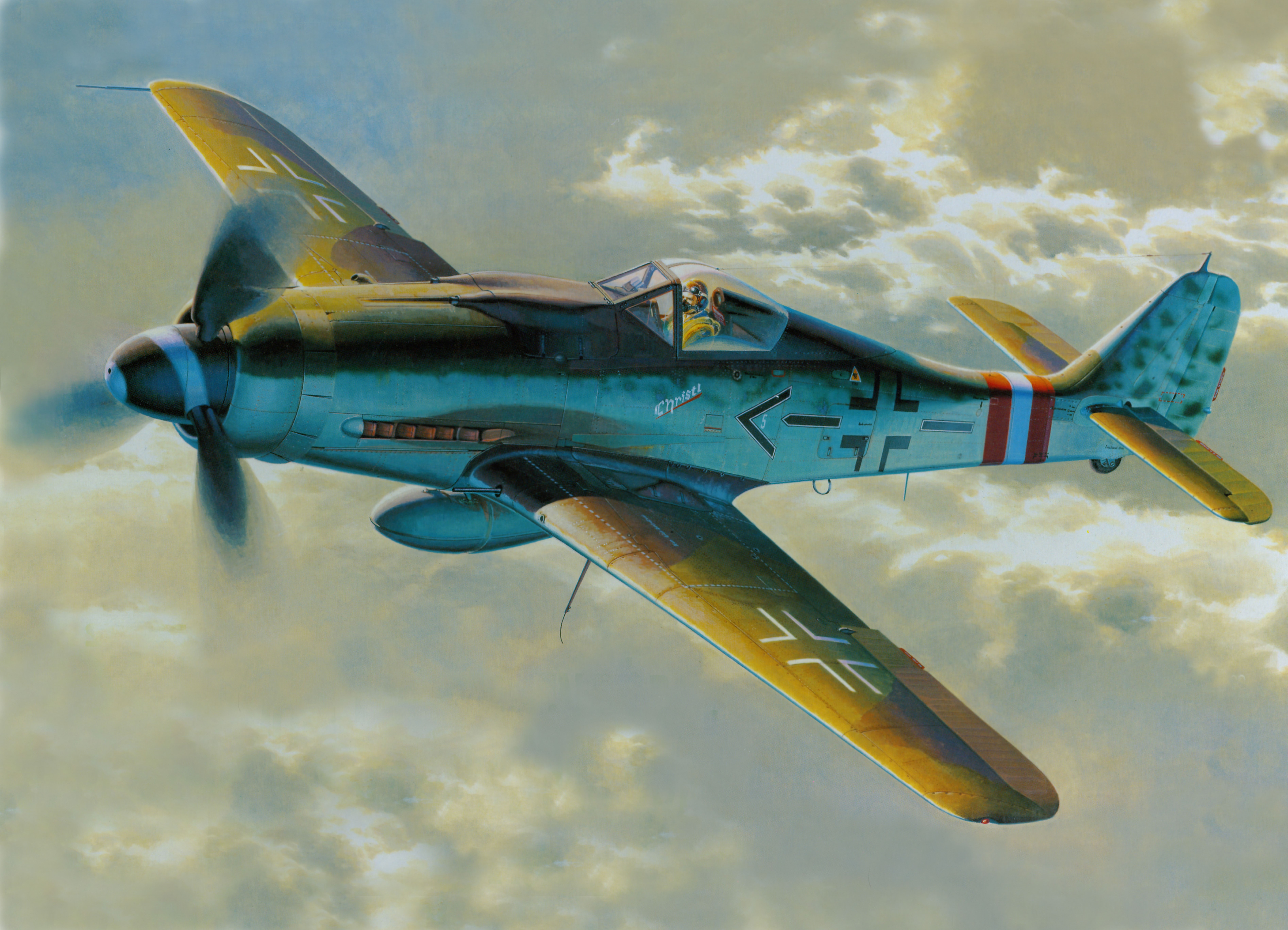 Focke-Wulf Fw 190 D-9 in flight HD Wallpaper