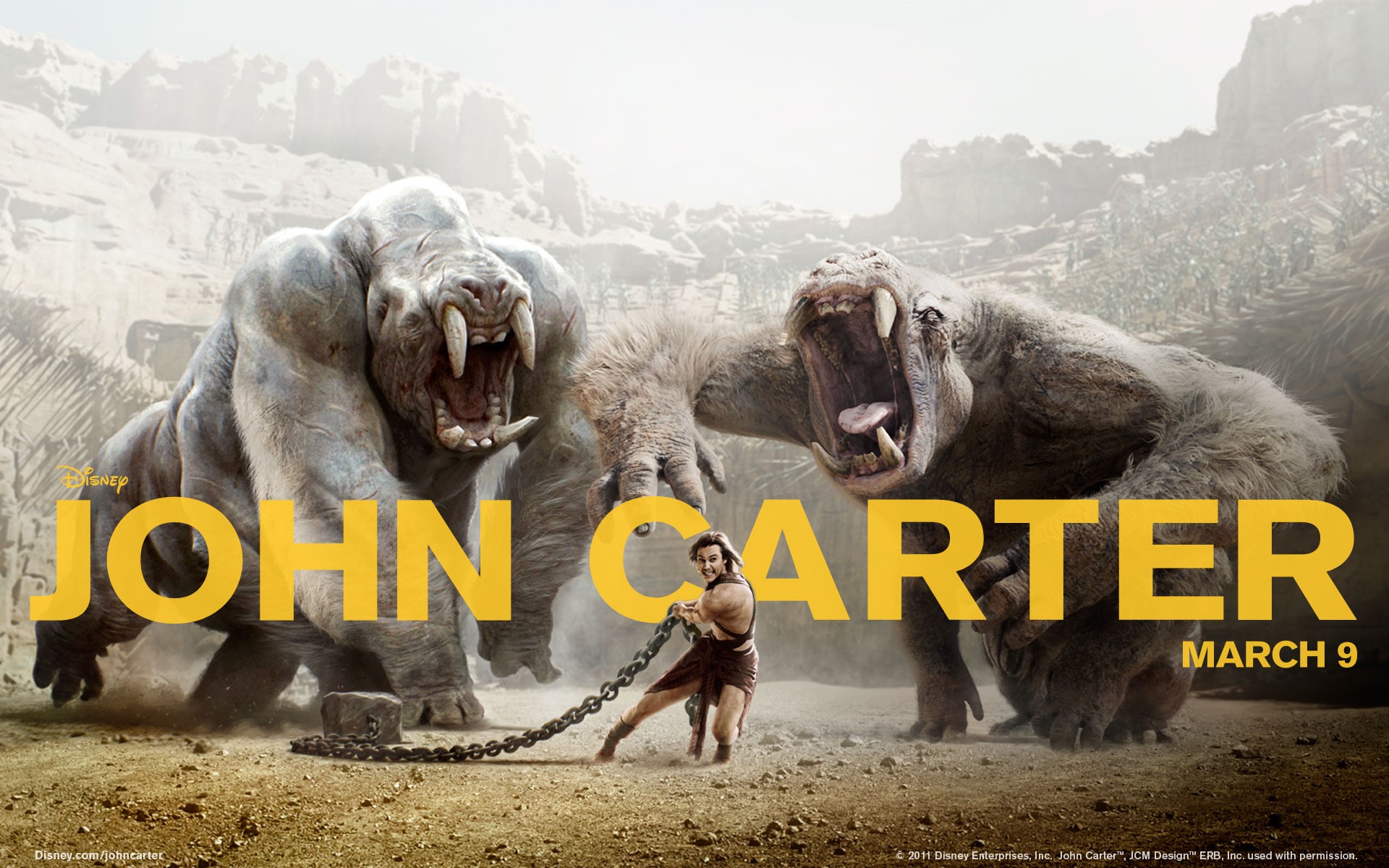 John Carter movie poster with two Tharks HD Wallpaper