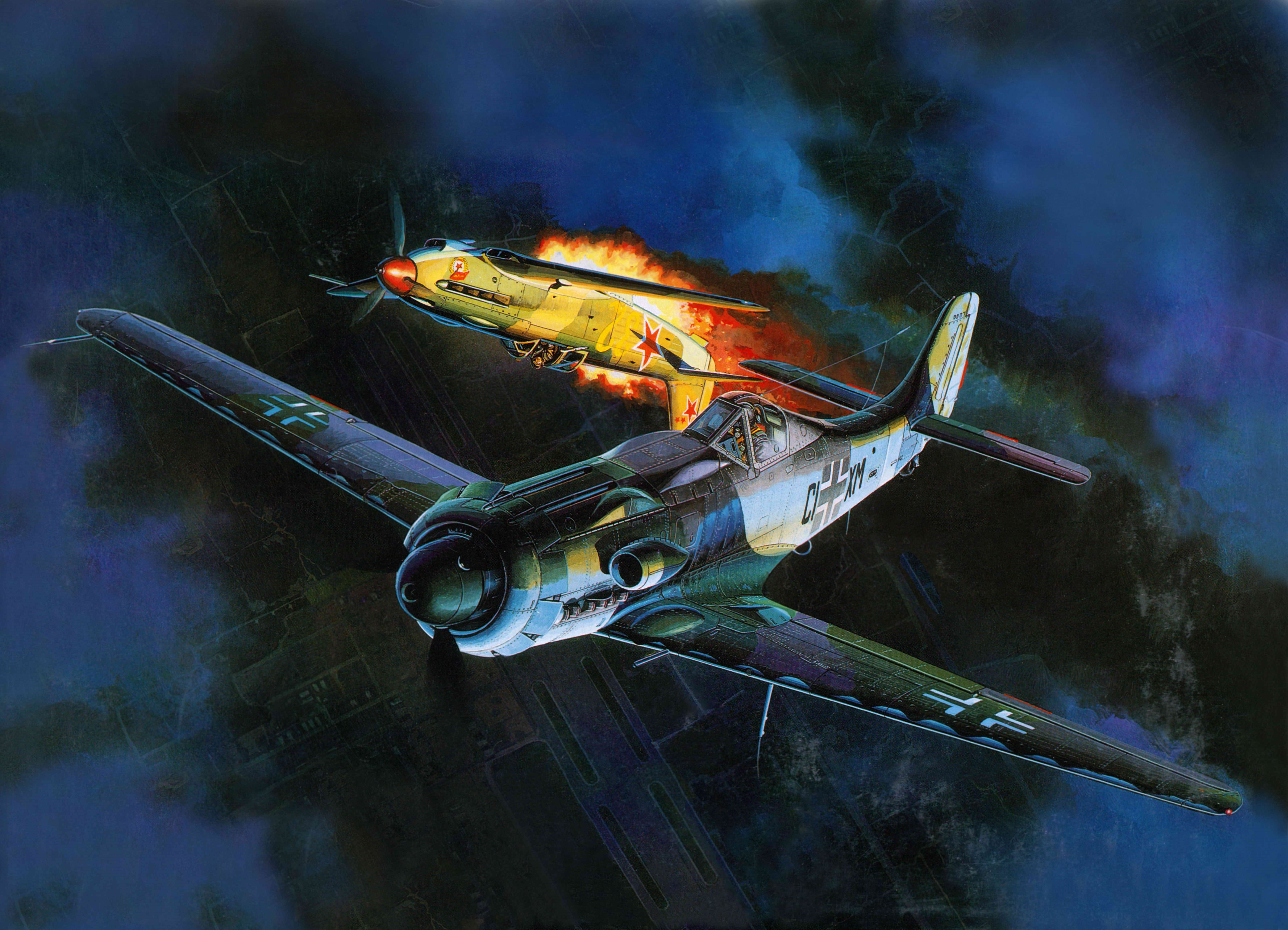 Focke-Wulf Ta 152C in combat HD Wallpaper