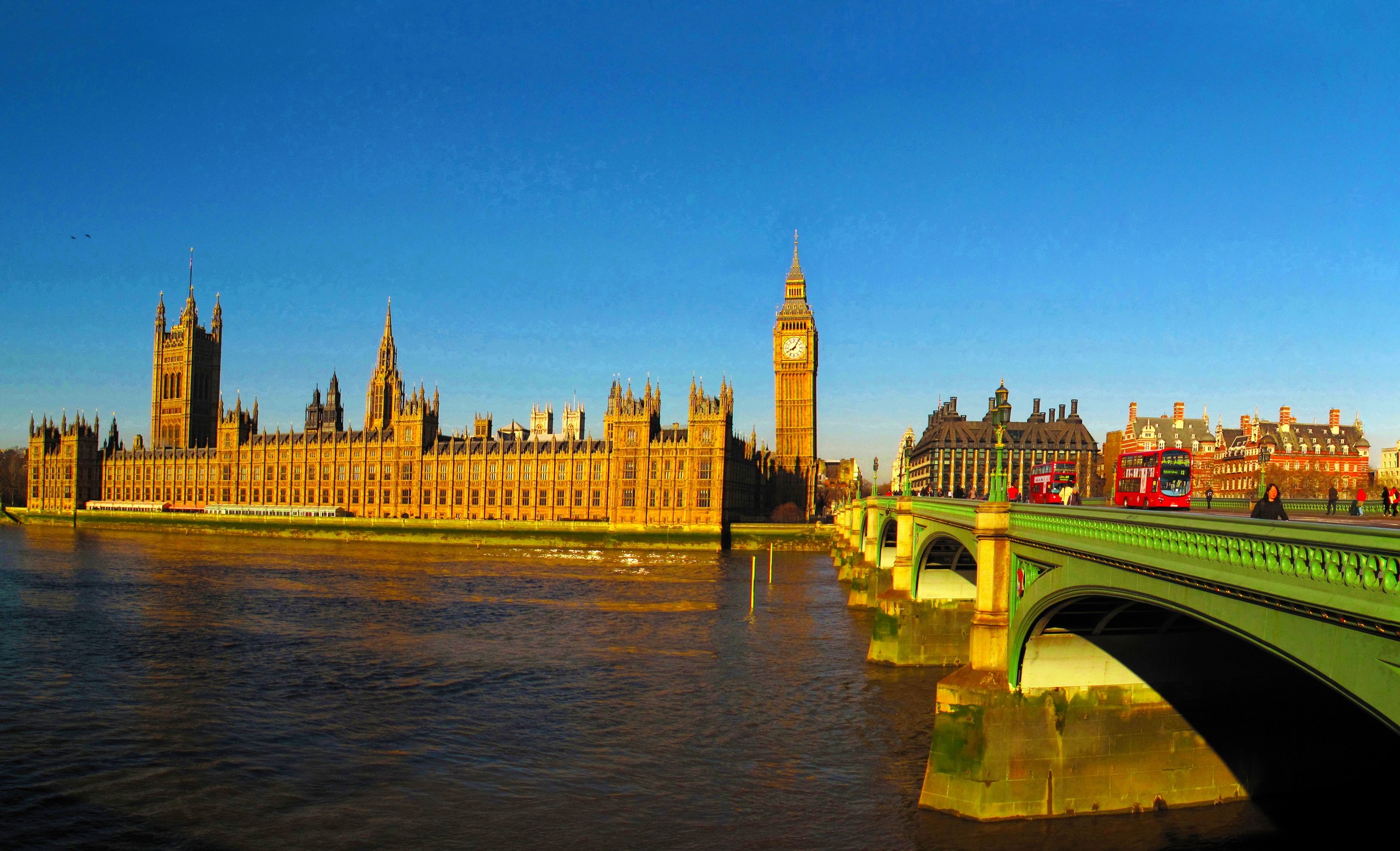 Houses of Parliament and Westminster Bridge, London HD Wallpaper