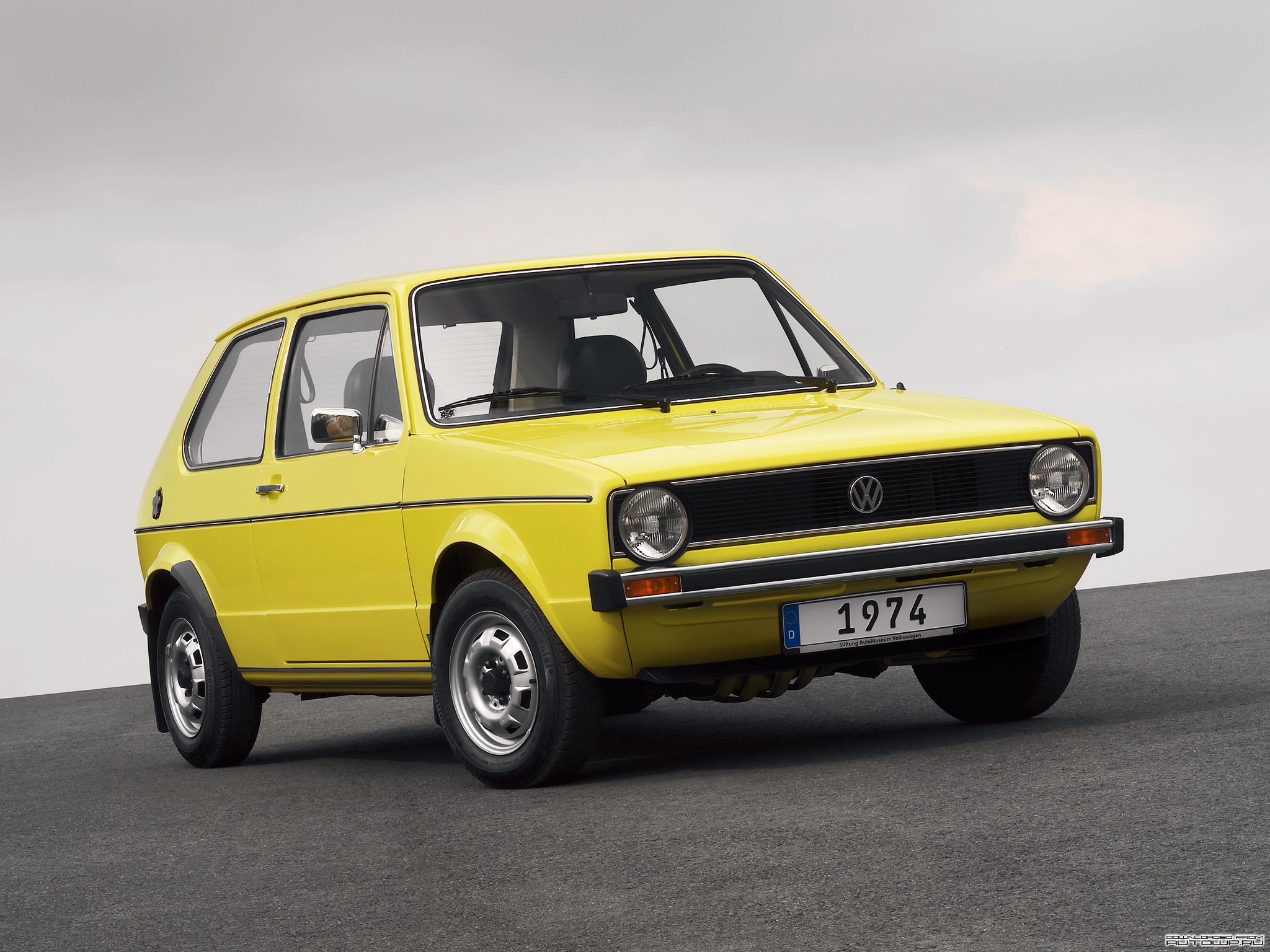 Yellow 1974 Volkswagen Golf HD Wallpaper
