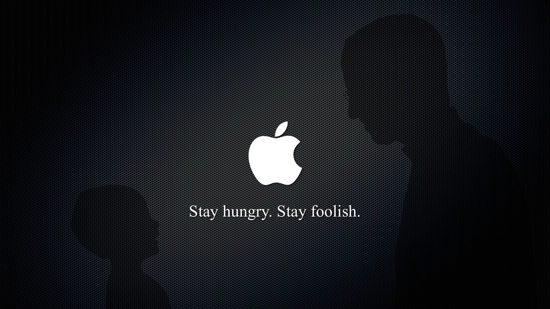 Apple logo with "Stay hungry. Stay foolish." HD Wallpaper