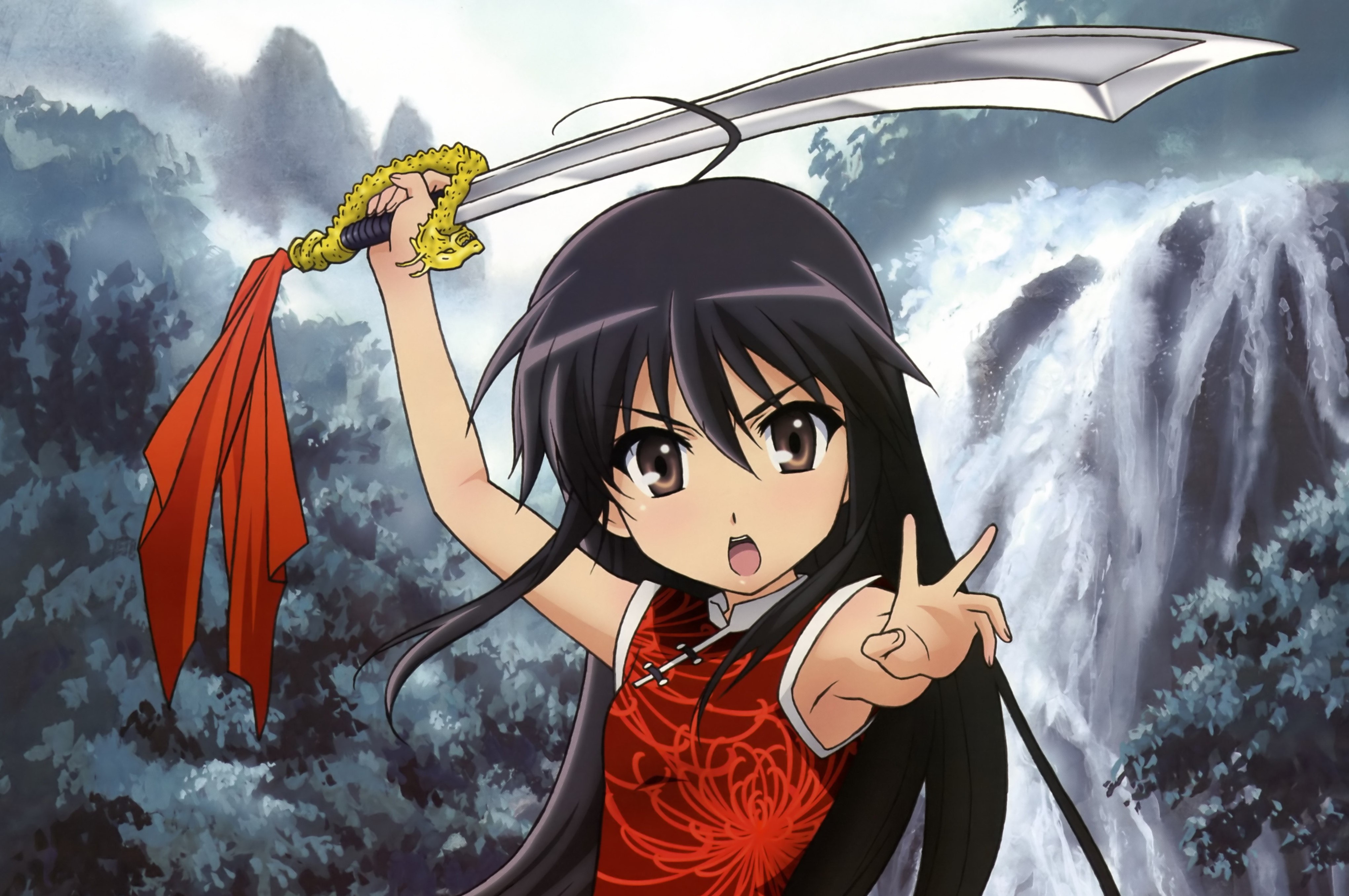 Shana from Shakugan no Shana with a sword HD Wallpaper