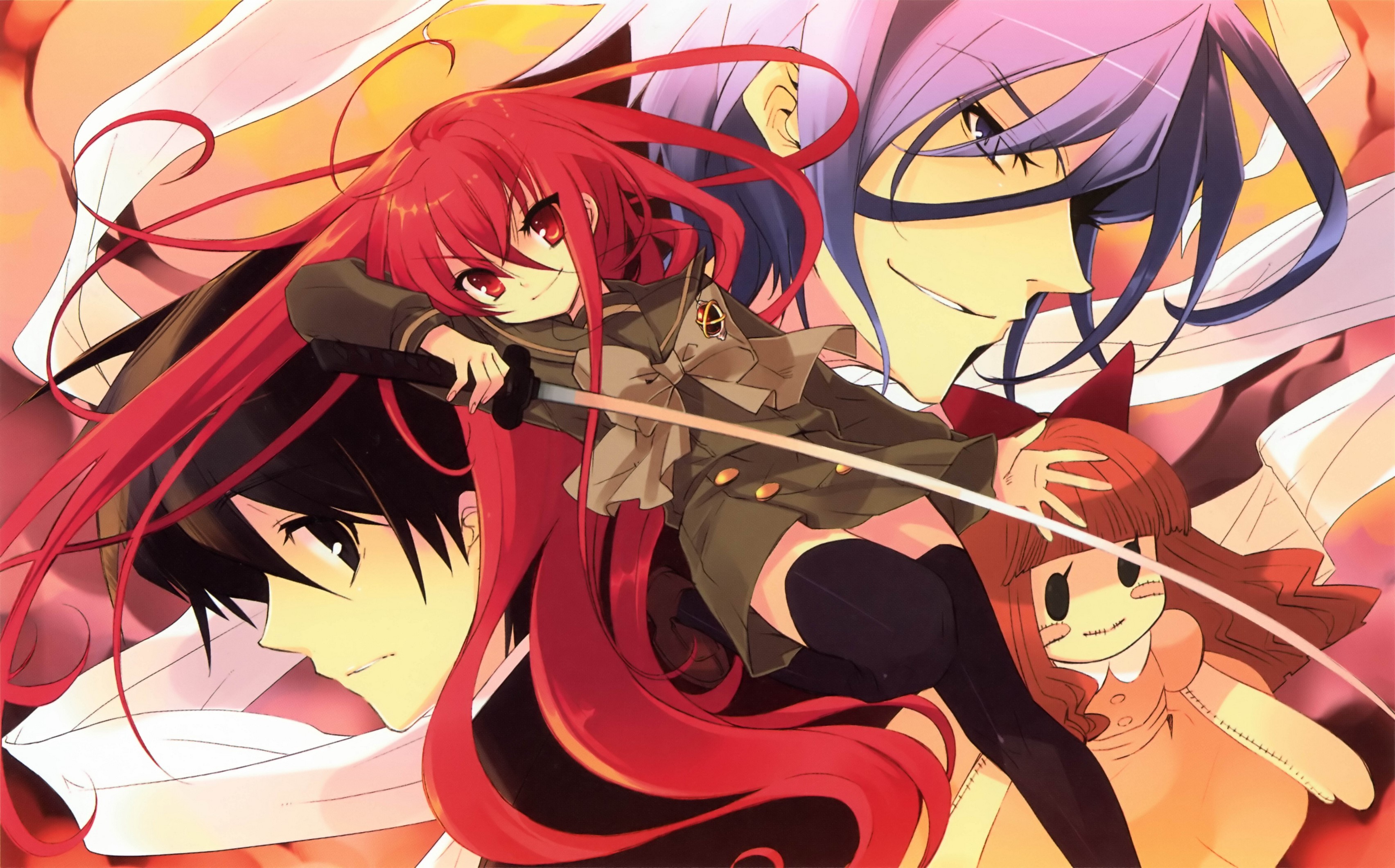 Shana from Shakugan no Shana with allies HD Wallpaper