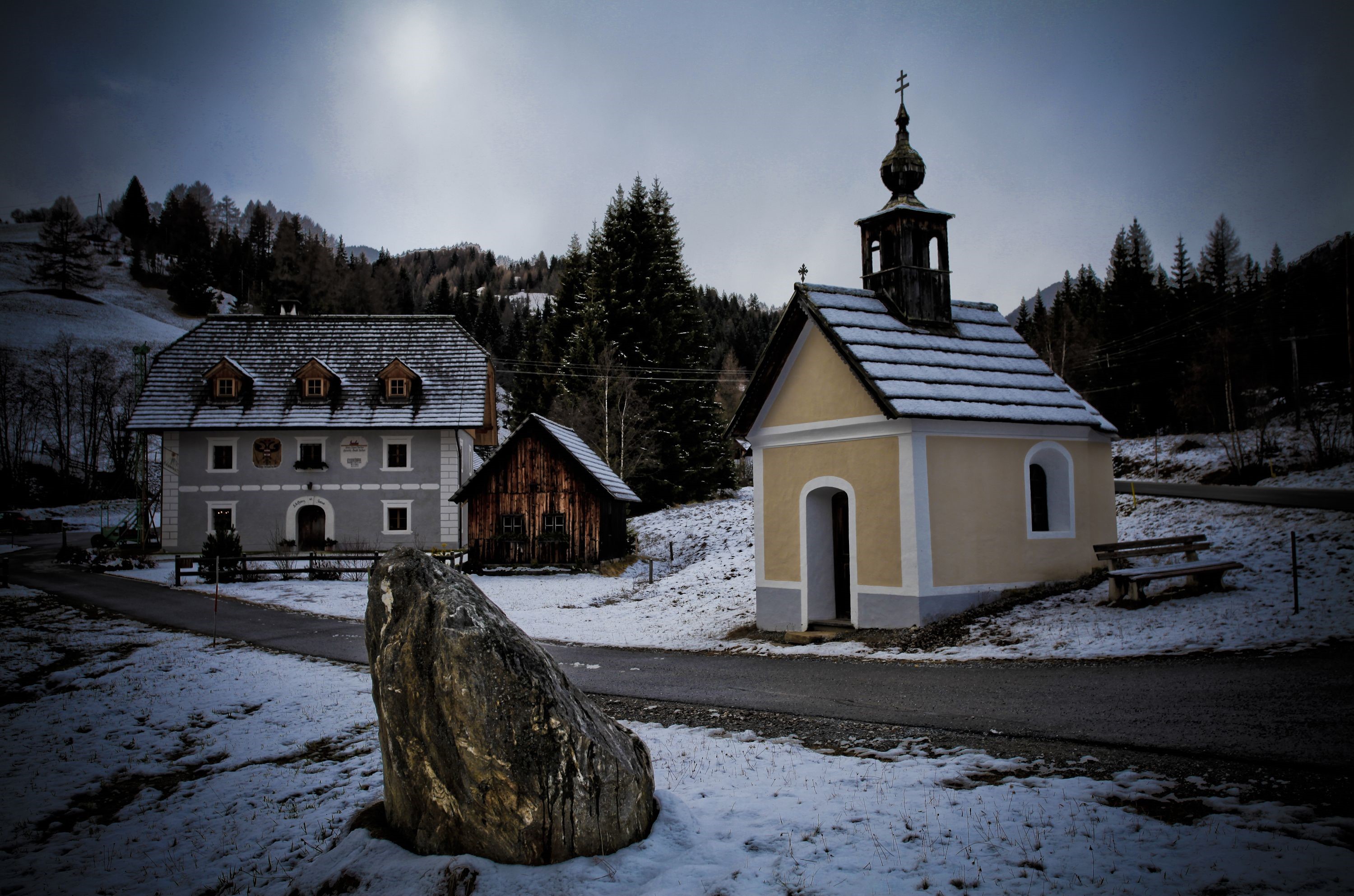 Krakauhintermuhlen, Austria in Winter with Snow HD Wallpaper