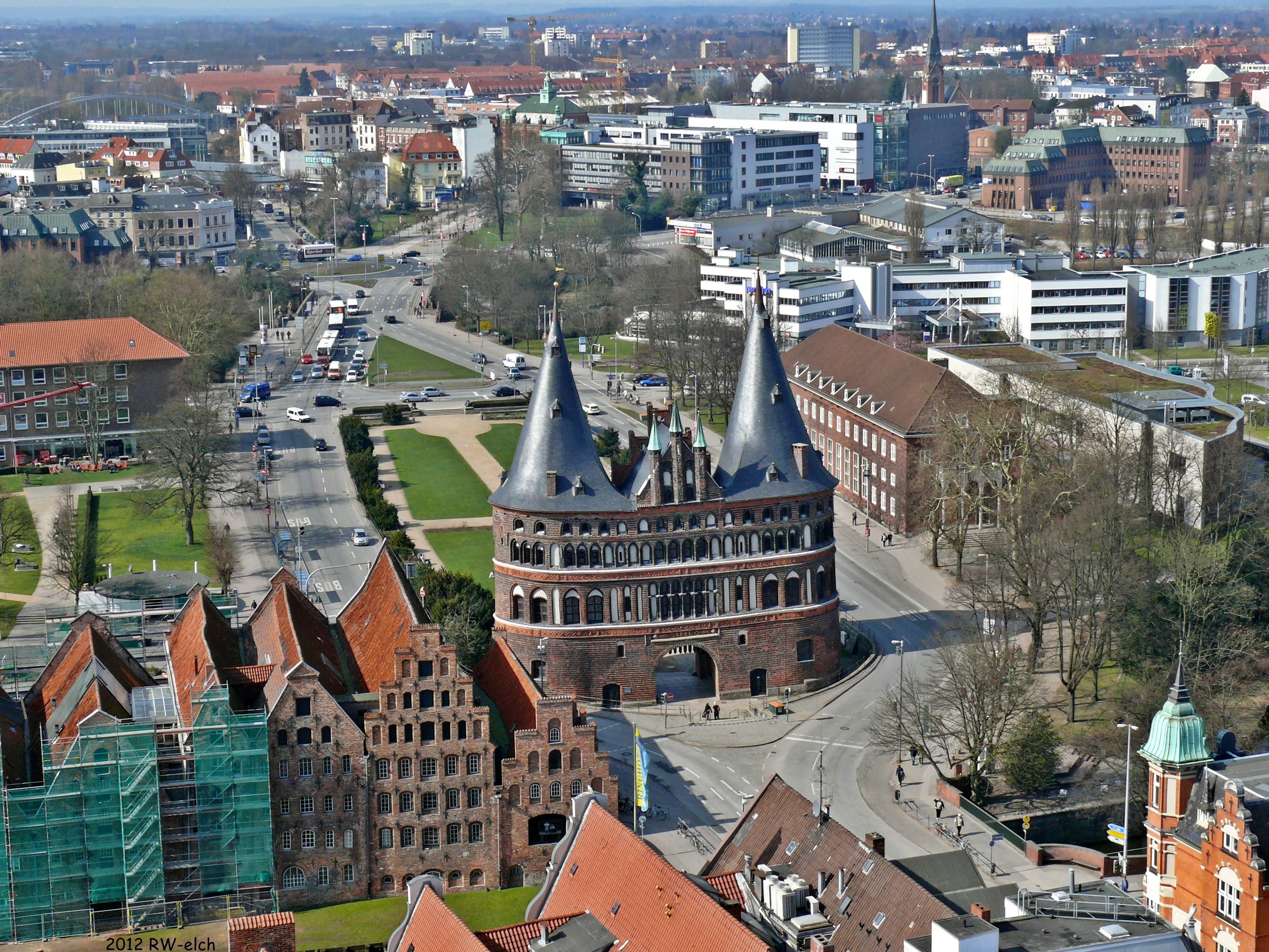 Holsten Gate in Lubeck, Germany HD Wallpaper