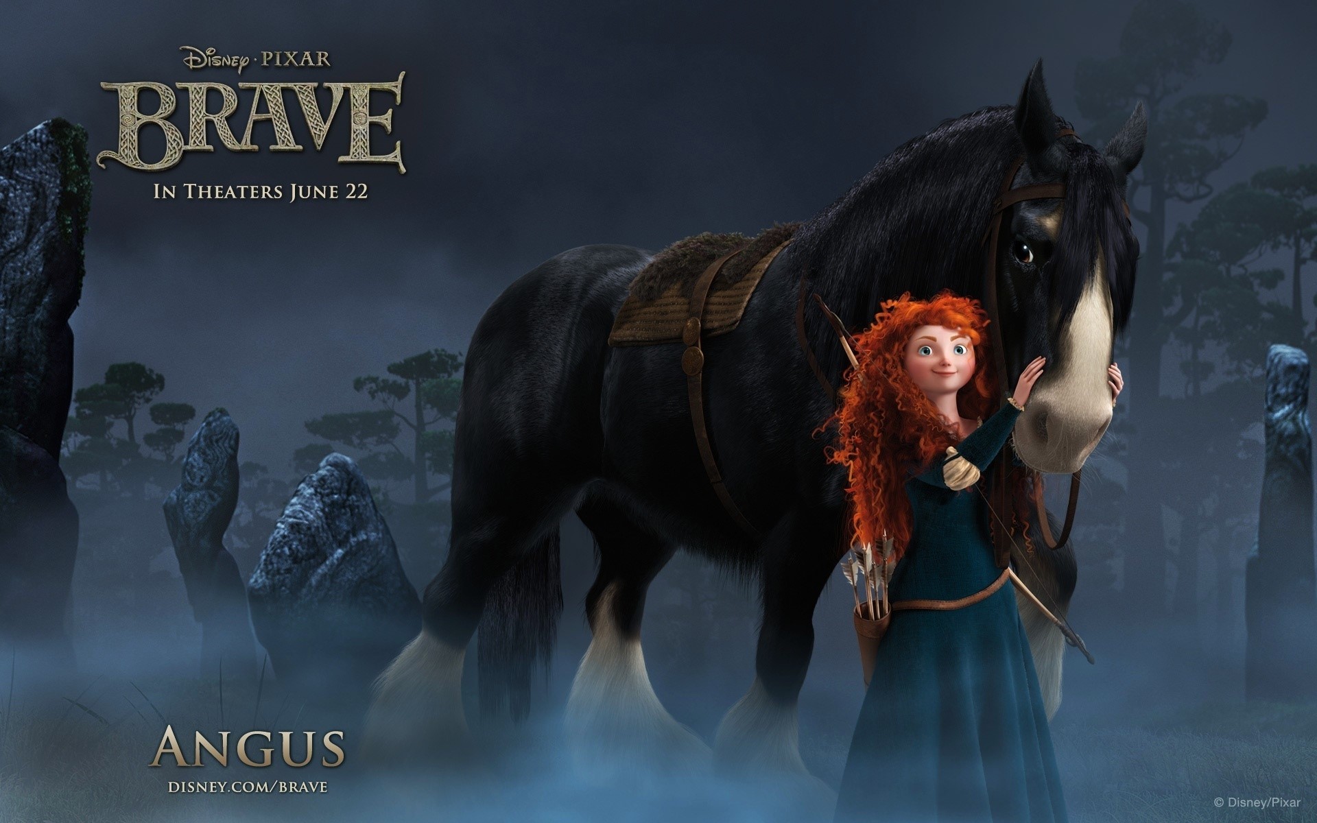 Merida and Angus from Disney Pixar Brave HD Wallpaper
