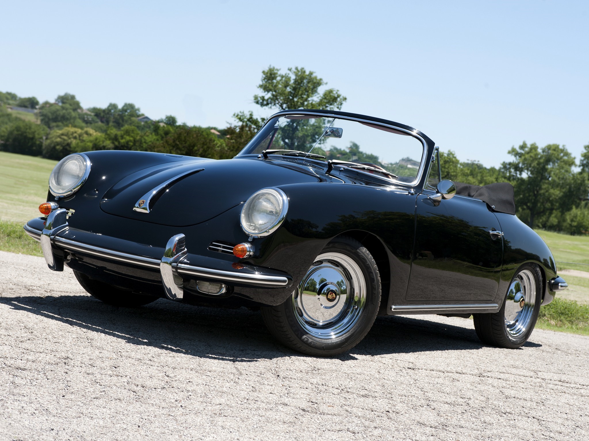 Black Porsche Roadster Convertible HD Wallpaper