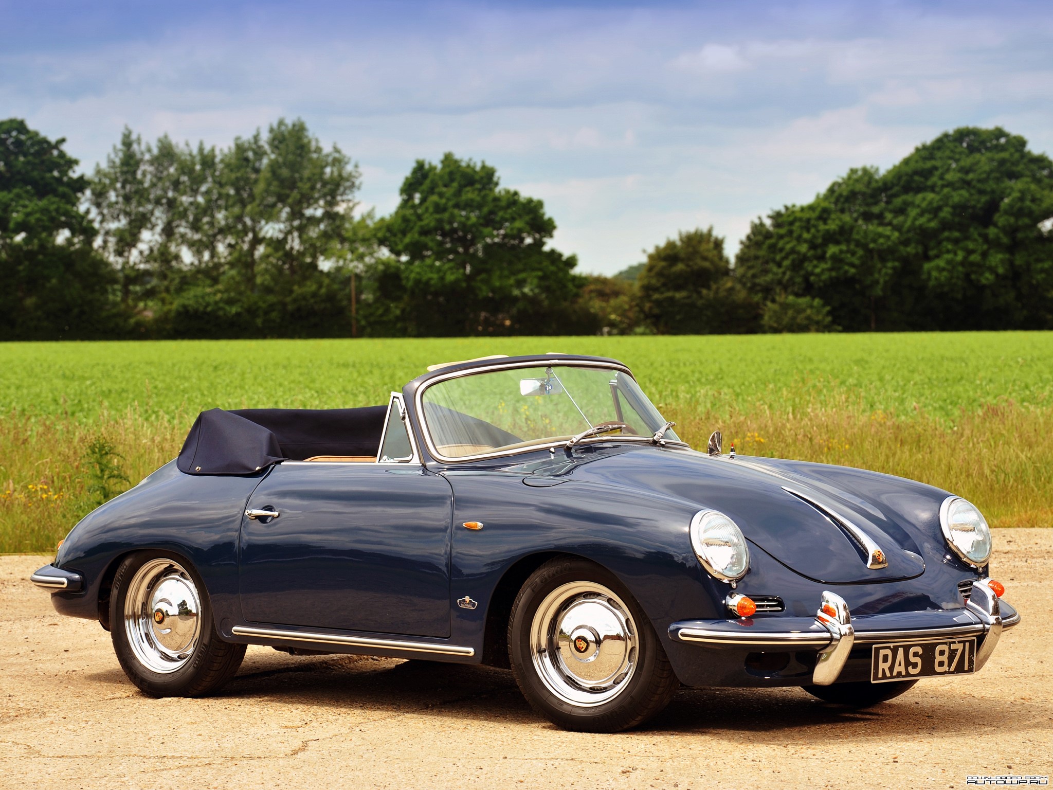 1960 Porsche 356B 1600 Cabriolet HD Wallpaper