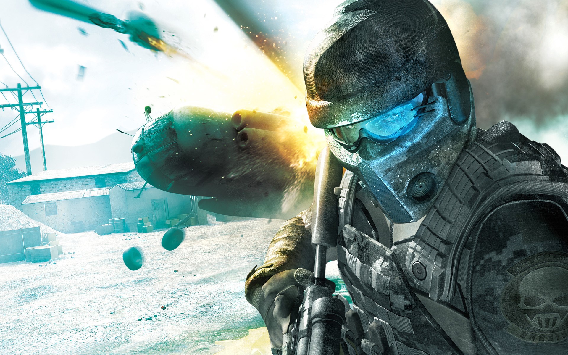 Soldier from Tom Clancy's Ghost Recon in combat HD Wallpaper