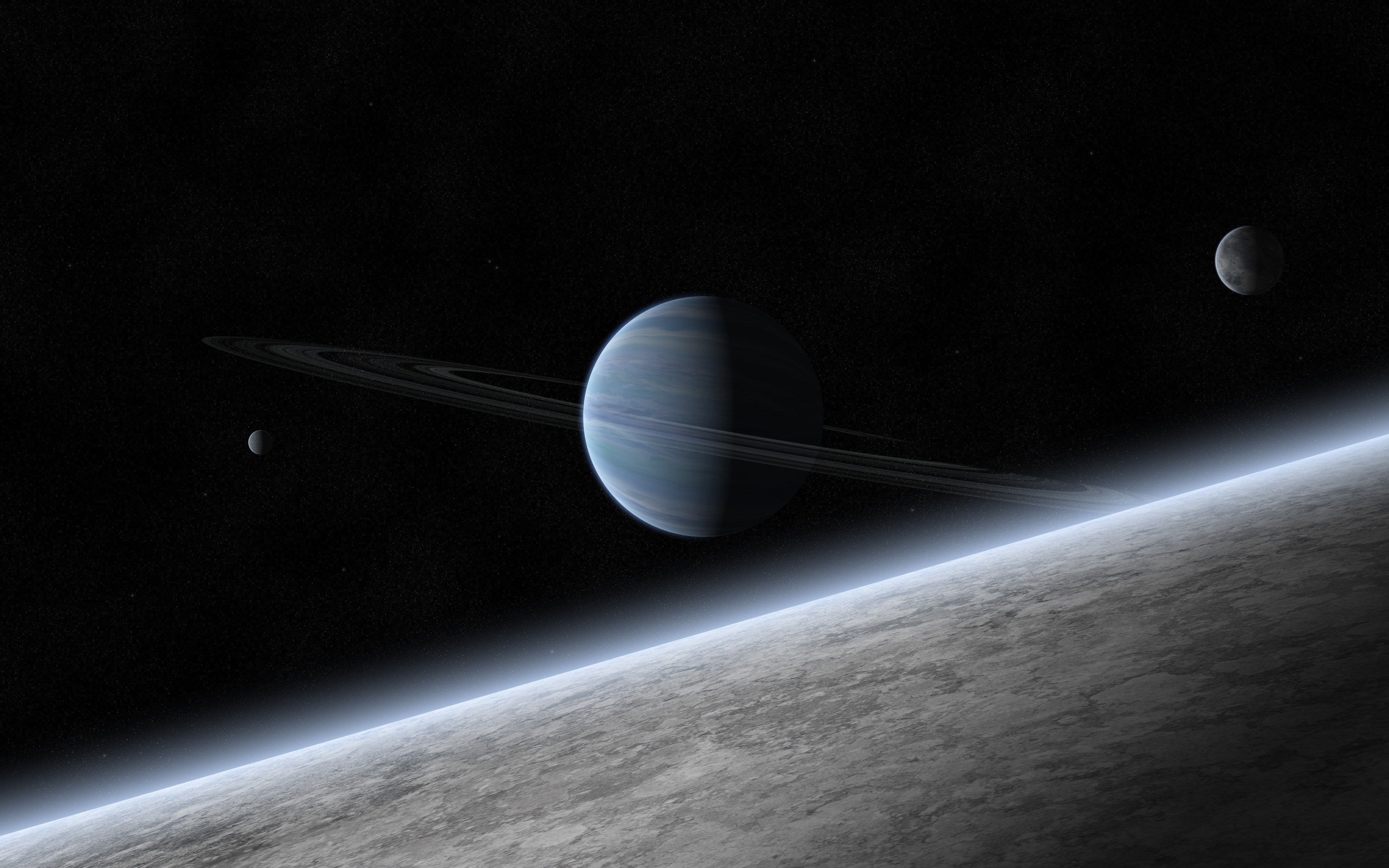 4K Planets in Space HD Wallpaper