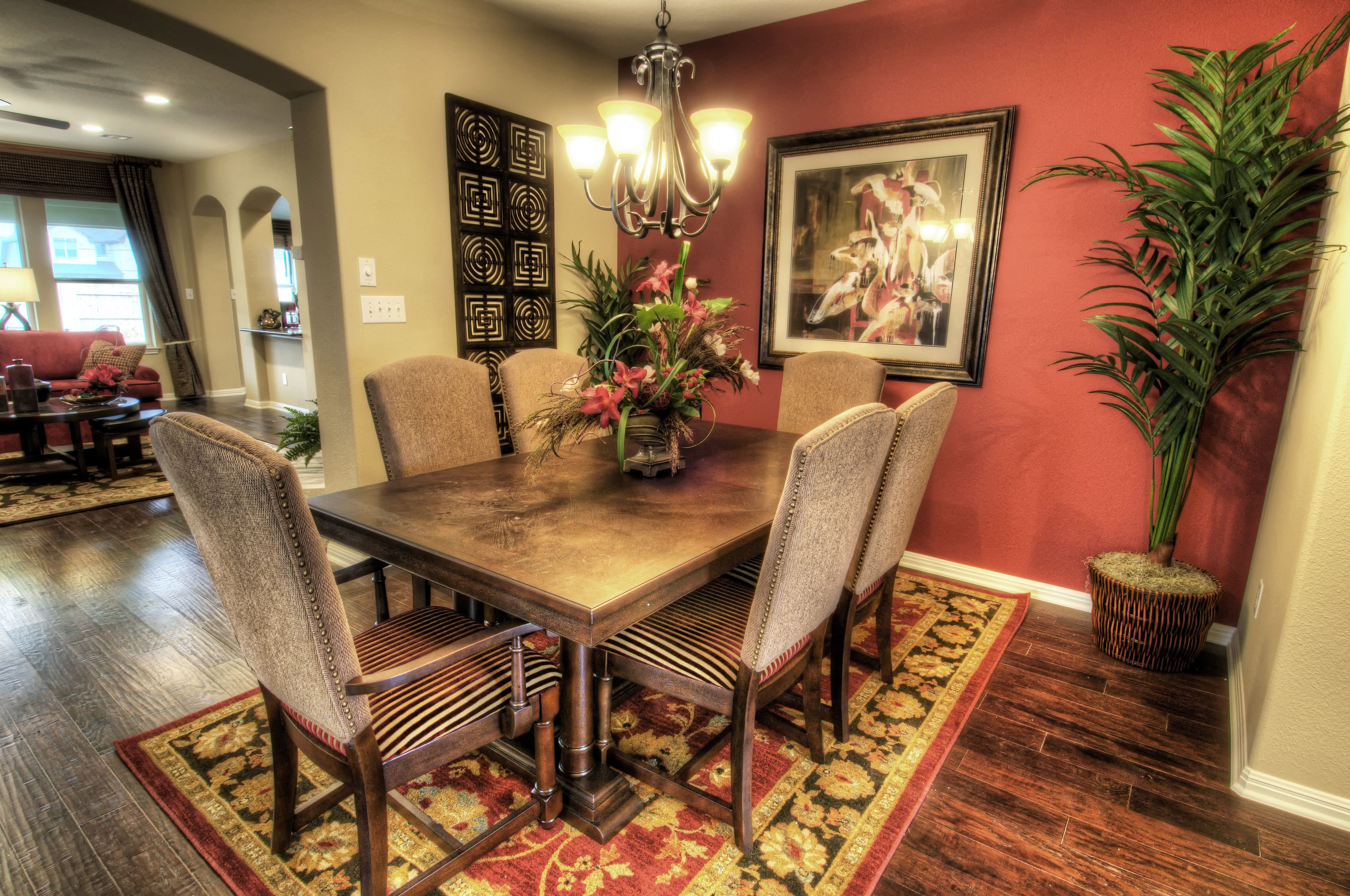 Dining room with table and chairs HD Wallpaper