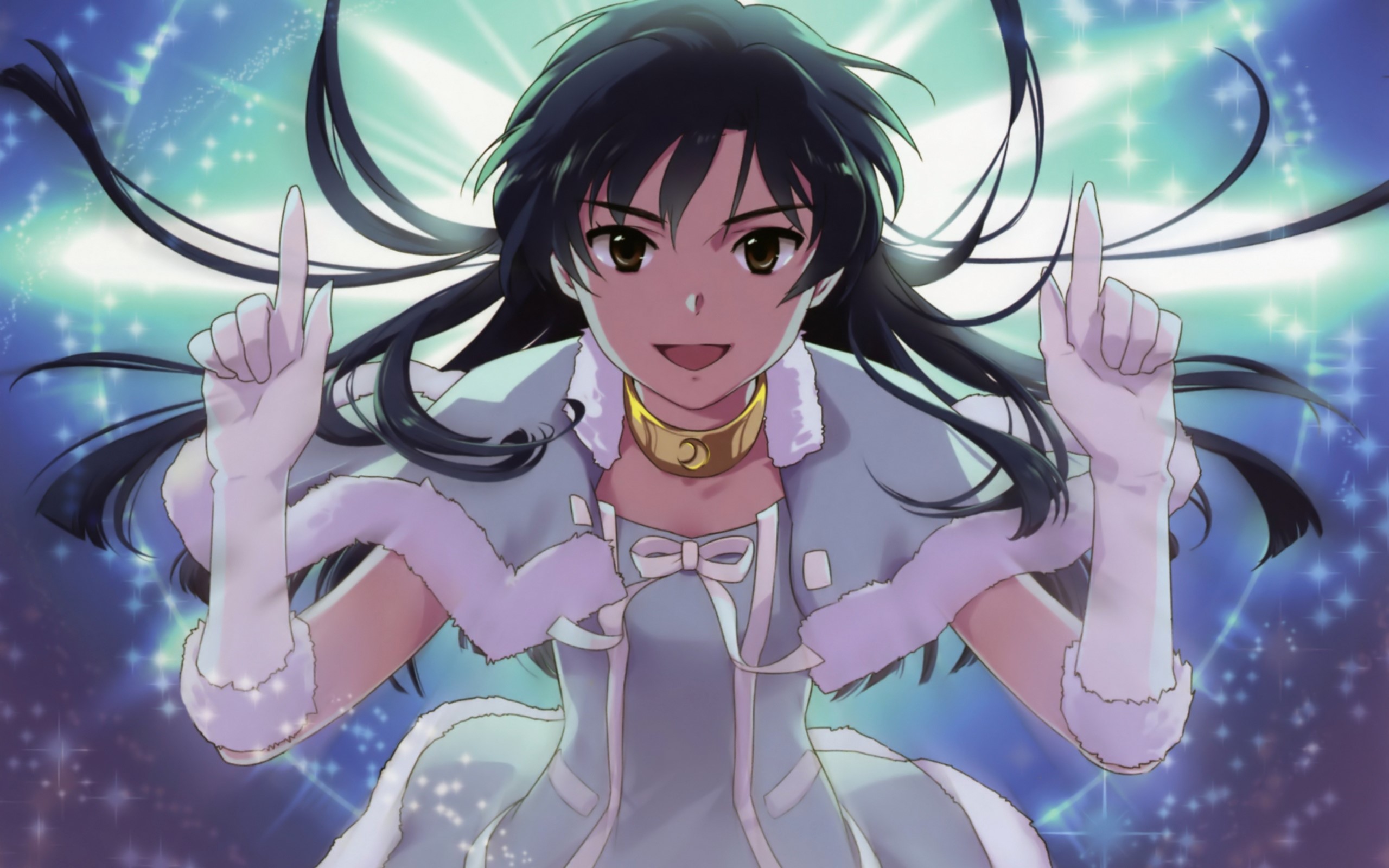 Idolmaster Xenoglossia character with moon necklace HD Wallpaper