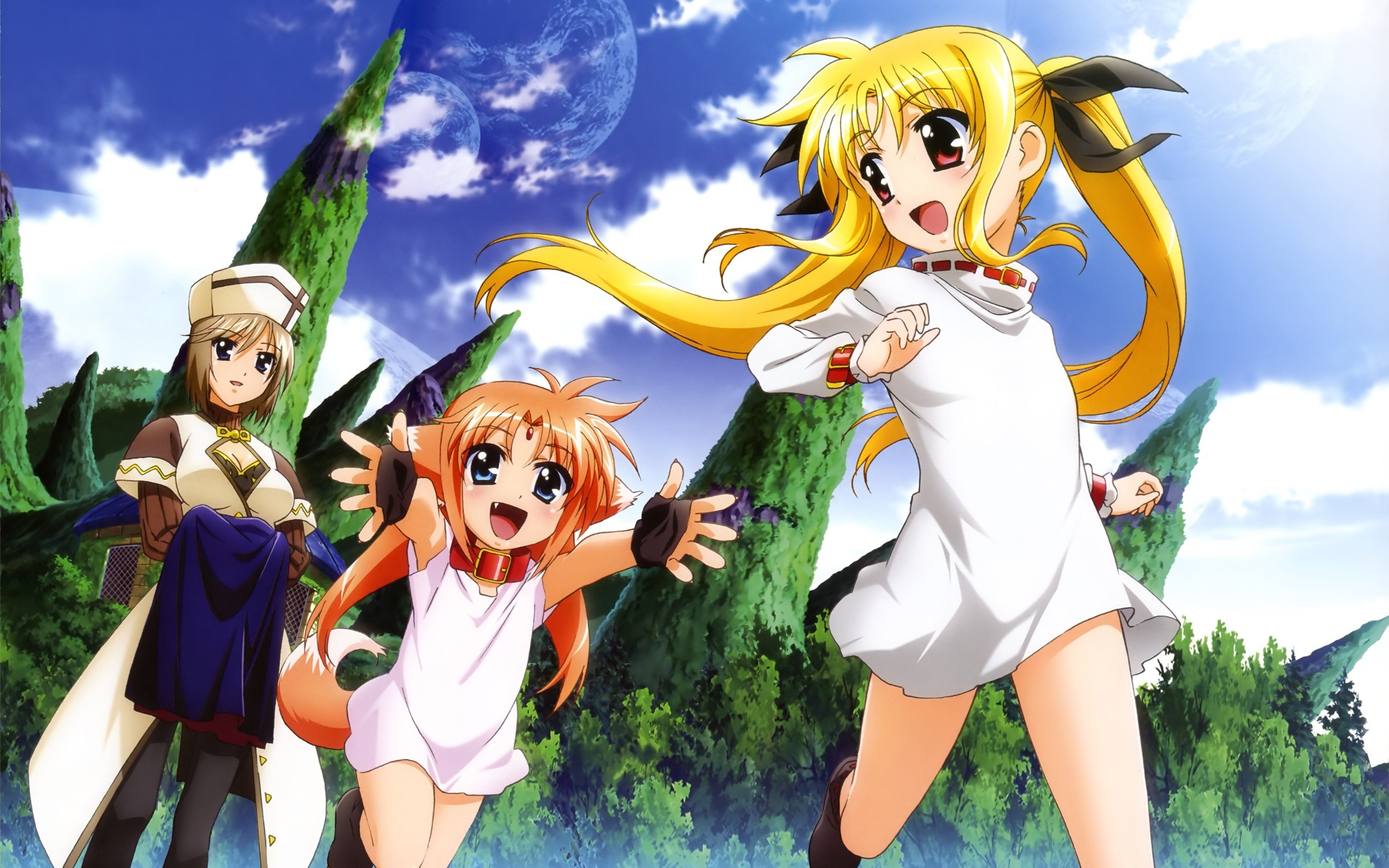 Characters from Mahou Shoujo Lyrical Nanoha HD Wallpaper