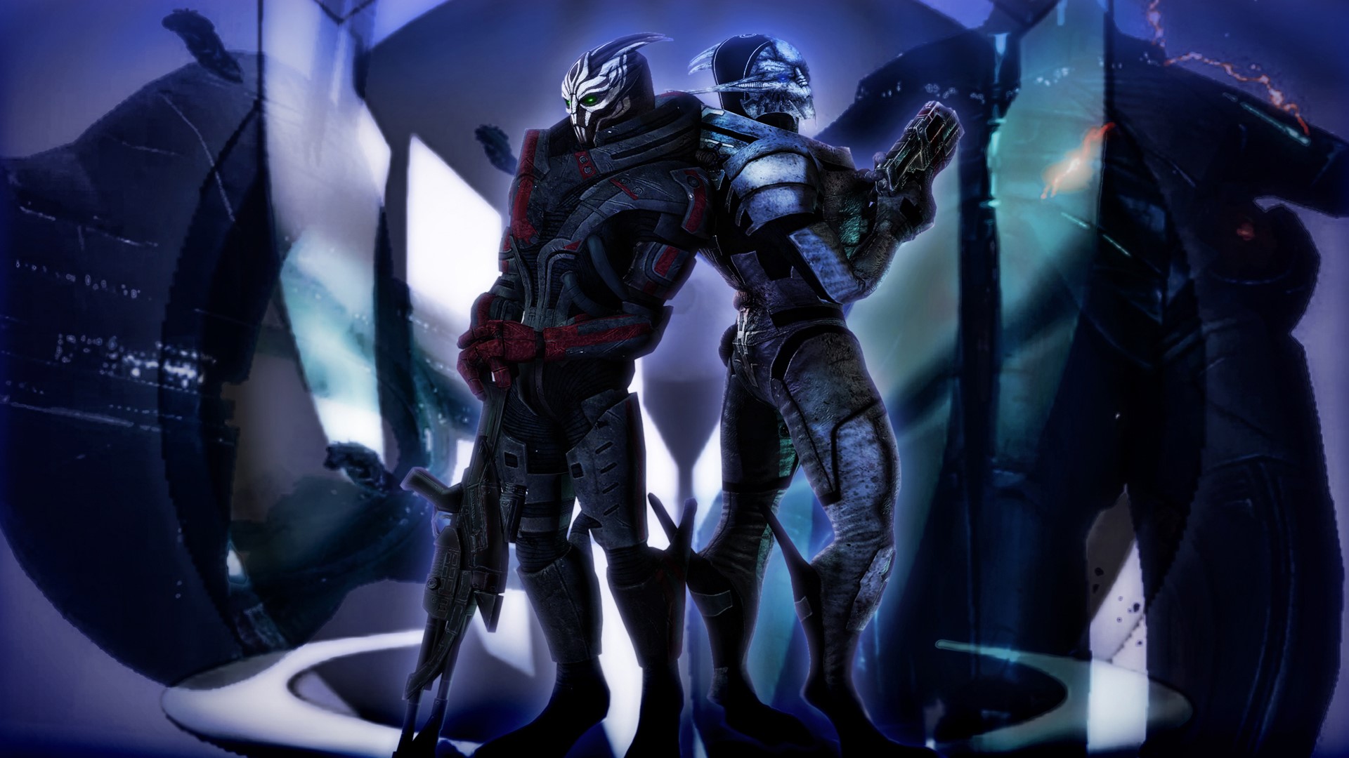 Two armored soldiers from Mass Effect 3 HD Wallpaper