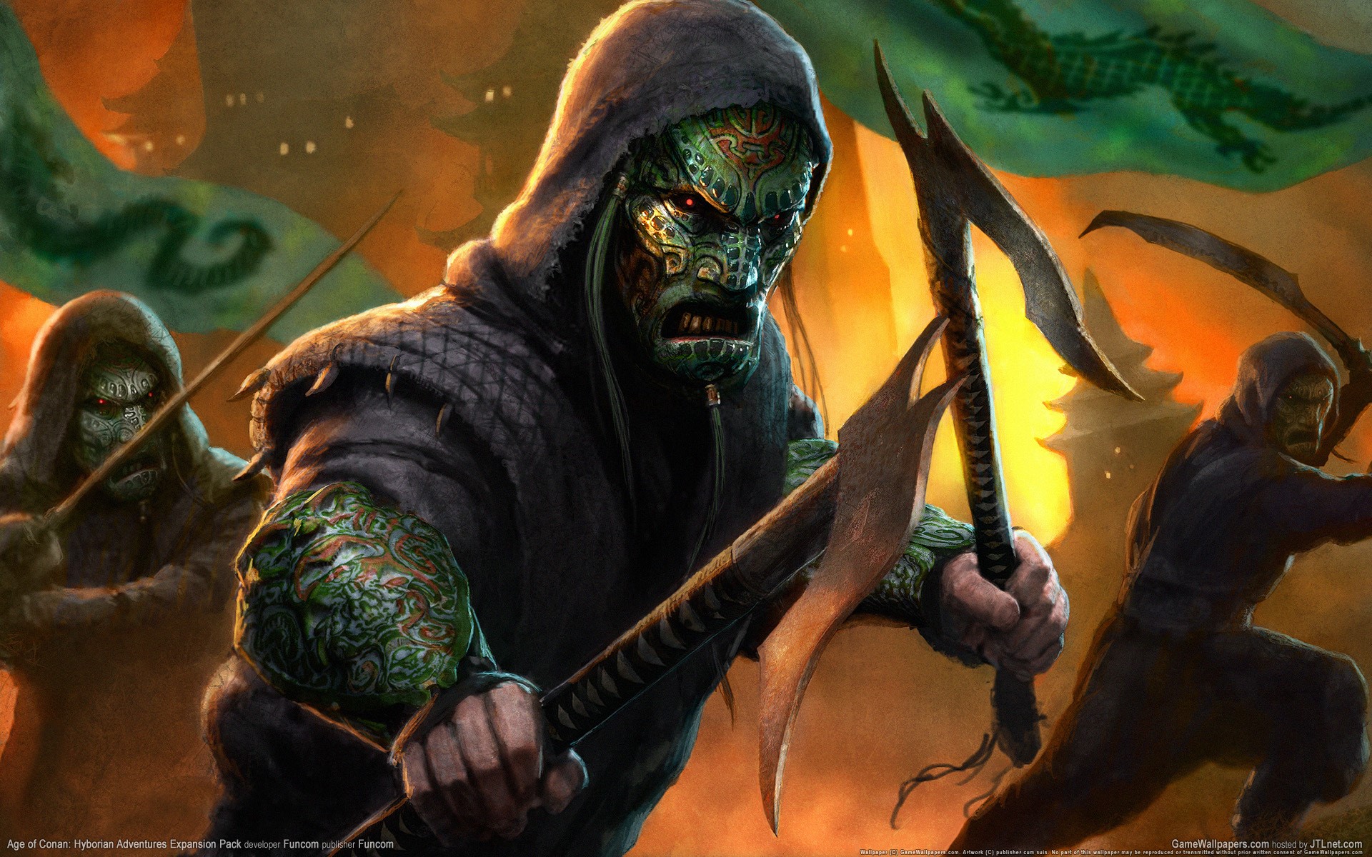 Age of Conan Hyborian Adventures warriors HD Wallpaper