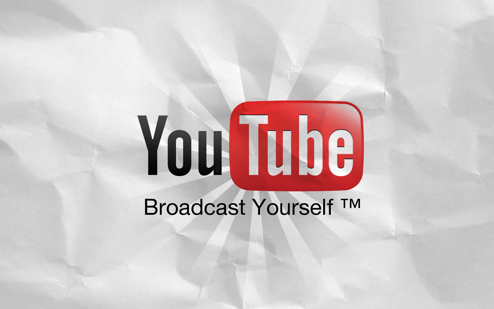YouTube logo with slogan Broadcast Yourself HD Wallpaper