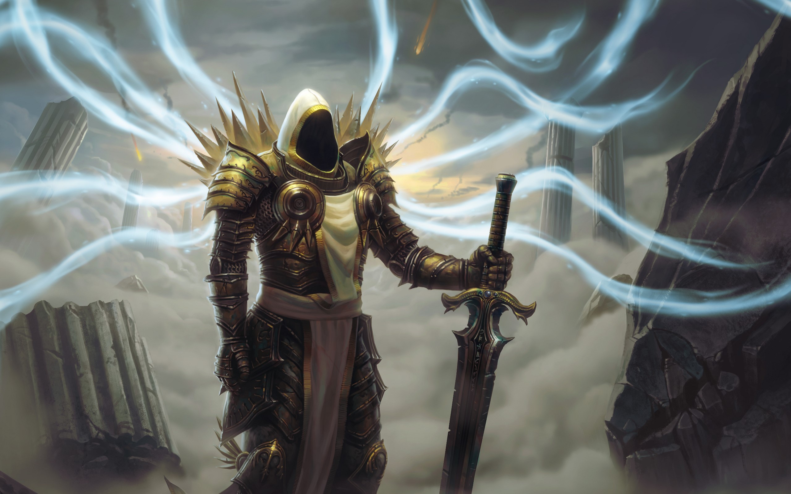 Diablo III Angelic Warrior with Sword HD Wallpaper
