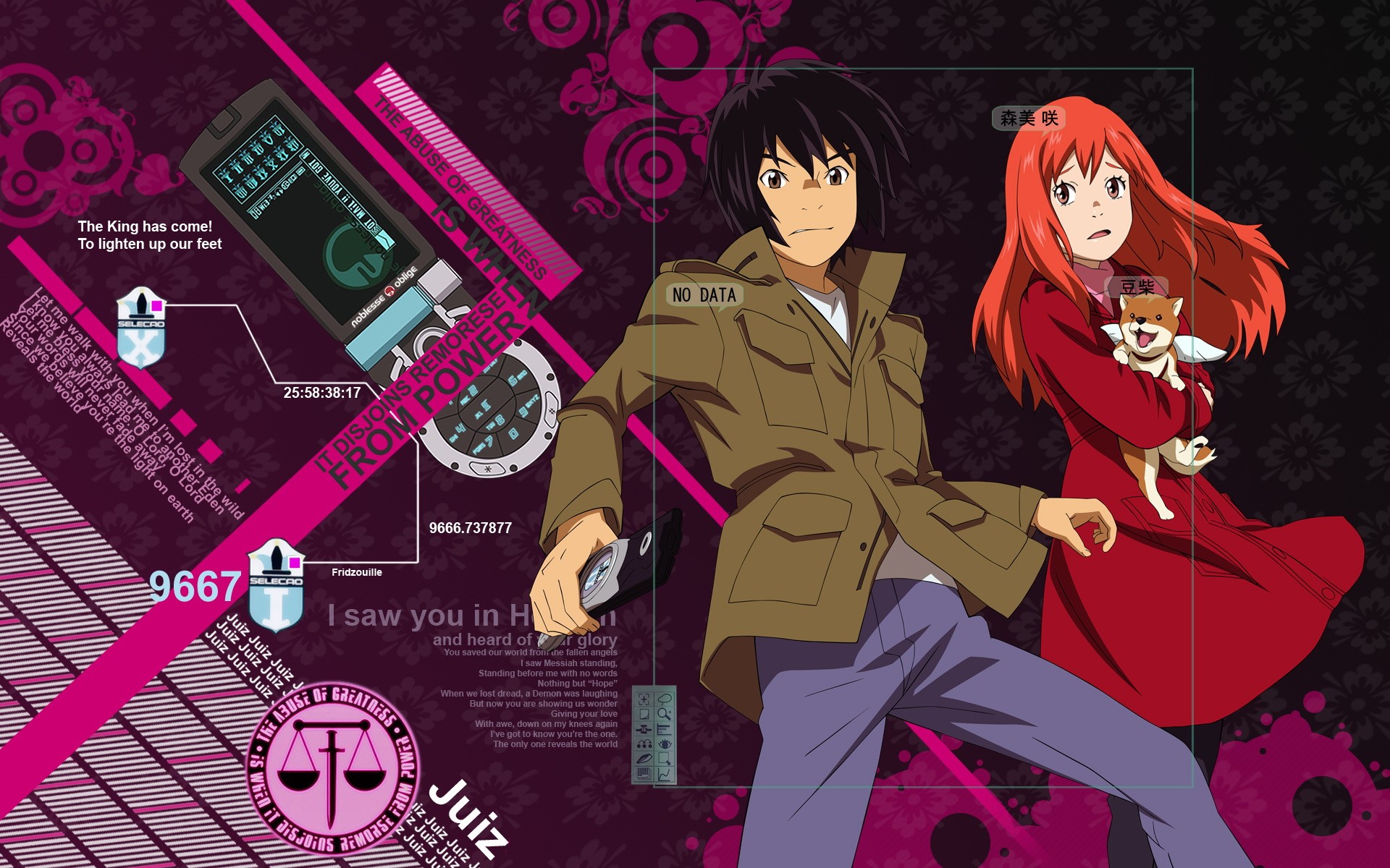 Akira Takizawa and Saki Morimi from Eden of the East HD Wallpaper