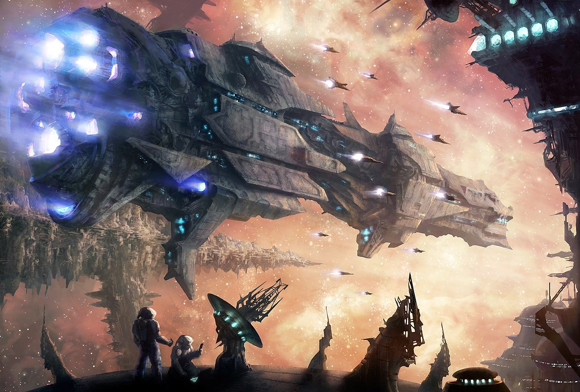 Technics Fantasy Ships Starship HD Wallpaper