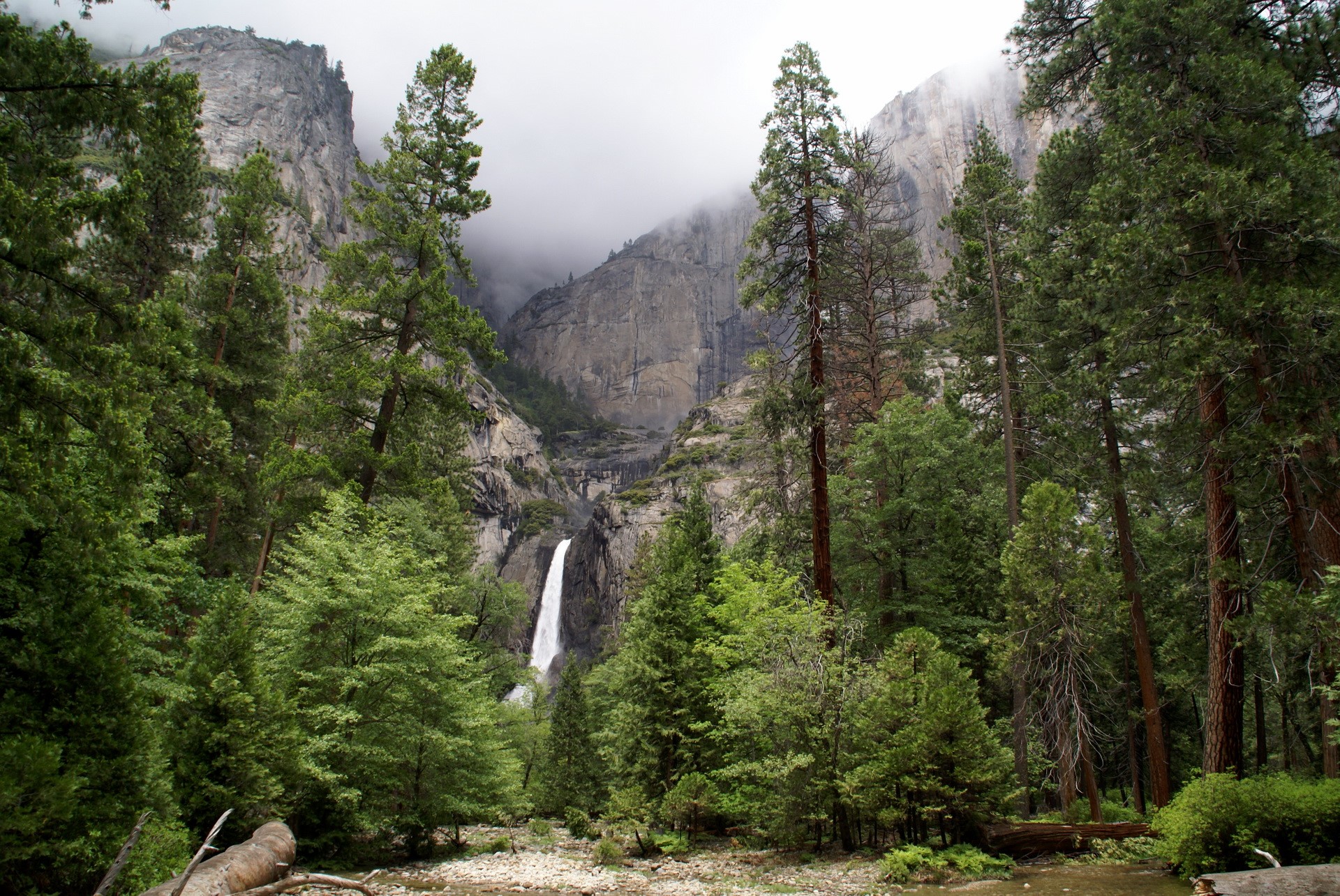 Yosemite National Park Waterfall HD Wallpaper