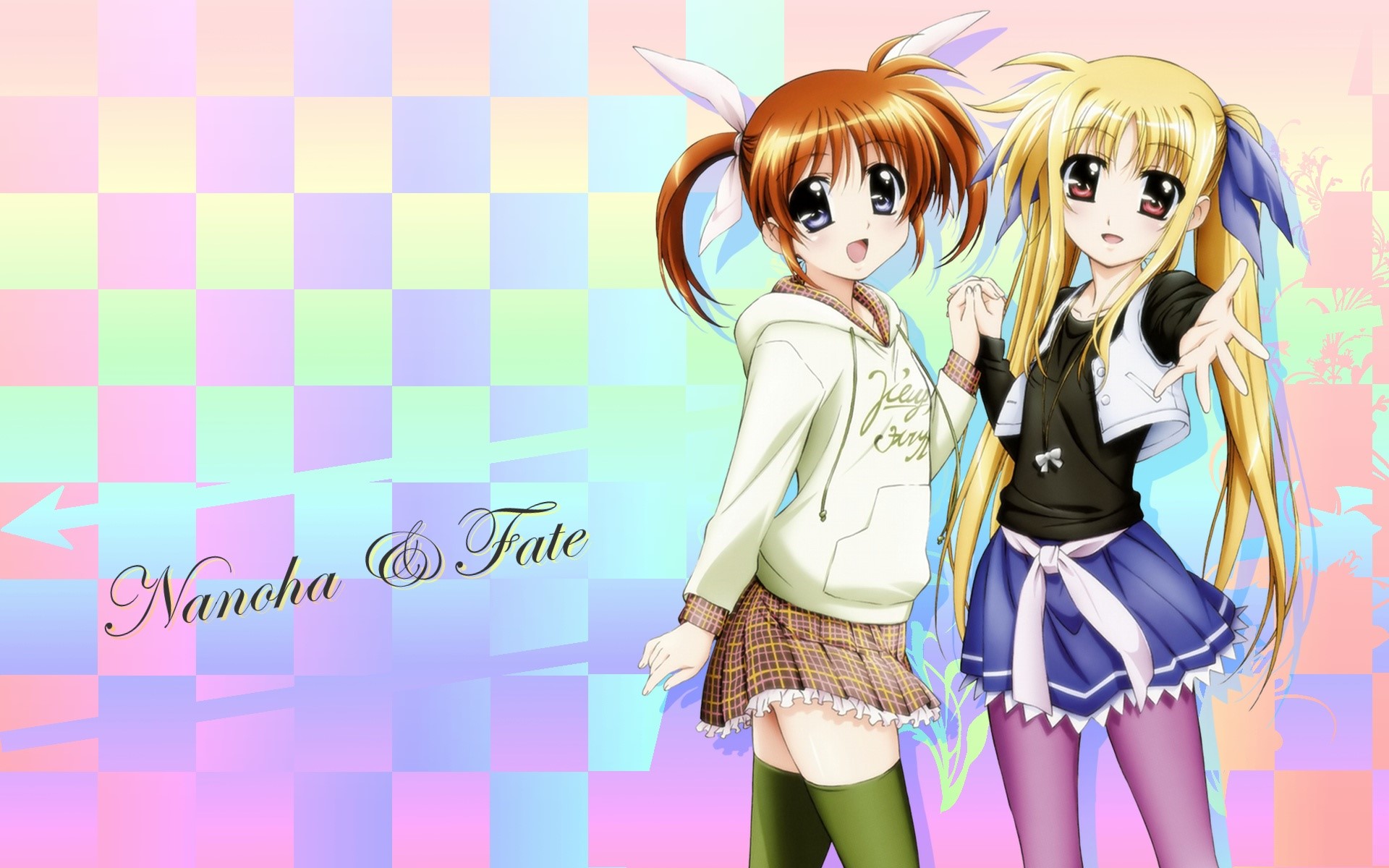 Nanoha & Fate from Mahou Shoujo Lyrical Nanoha HD Wallpaper