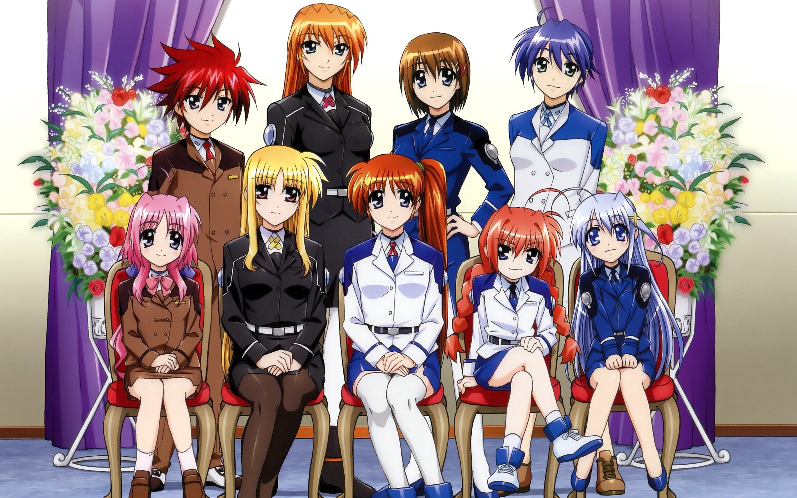 Characters from Mahou Shoujo Lyrical Nanoha HD Wallpaper