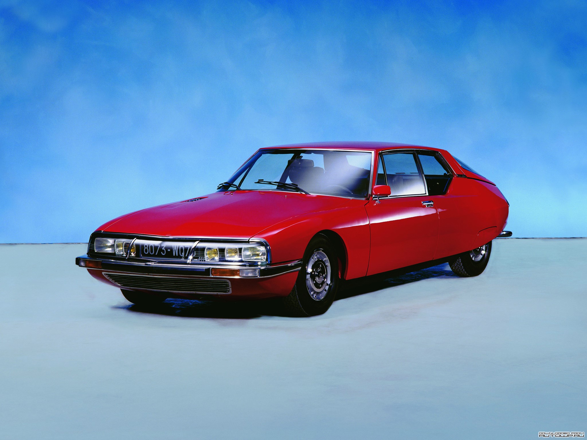 Red Citroen SM car HD Wallpaper