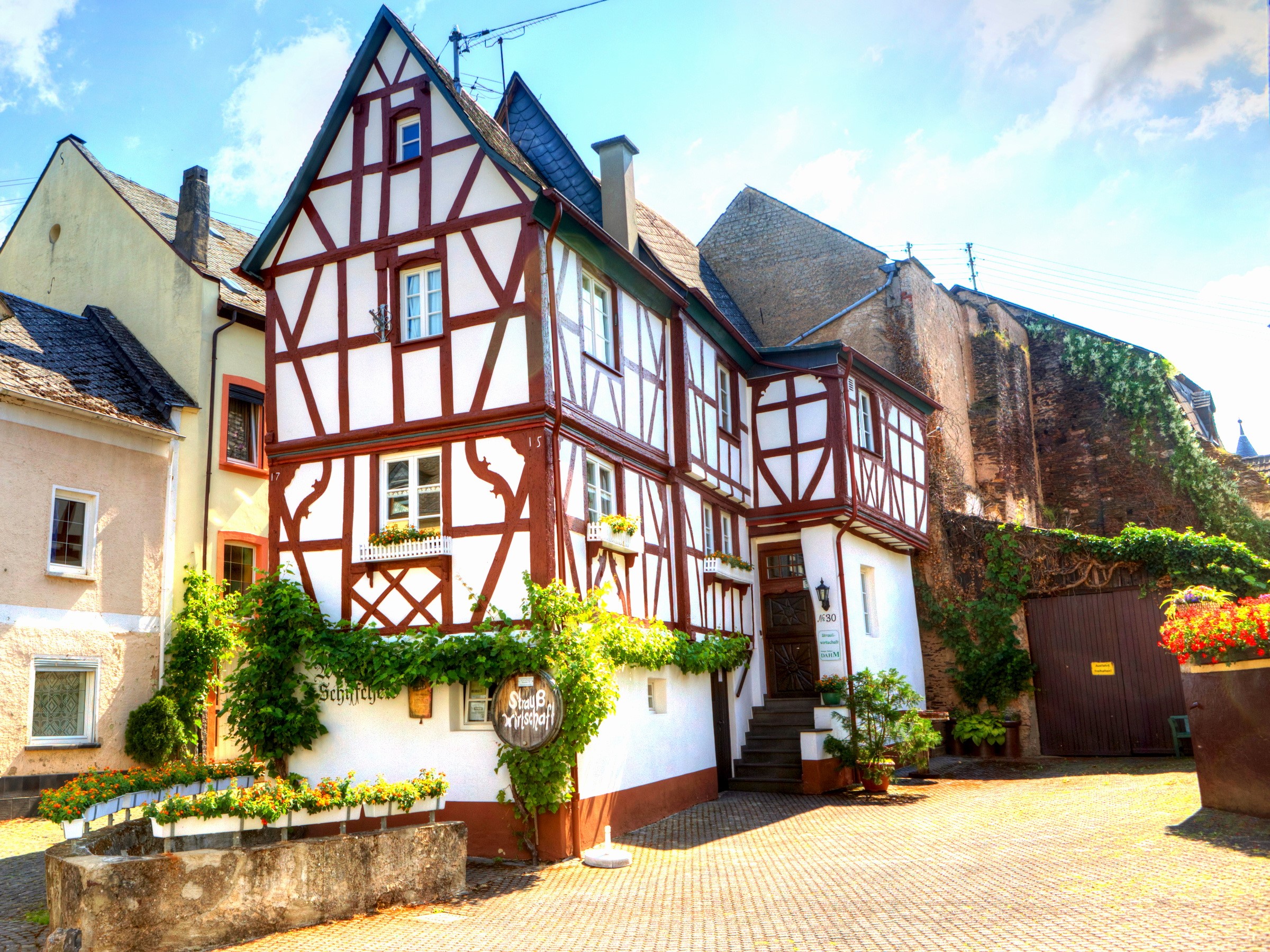 Half-timbered house in Germany HD Wallpaper