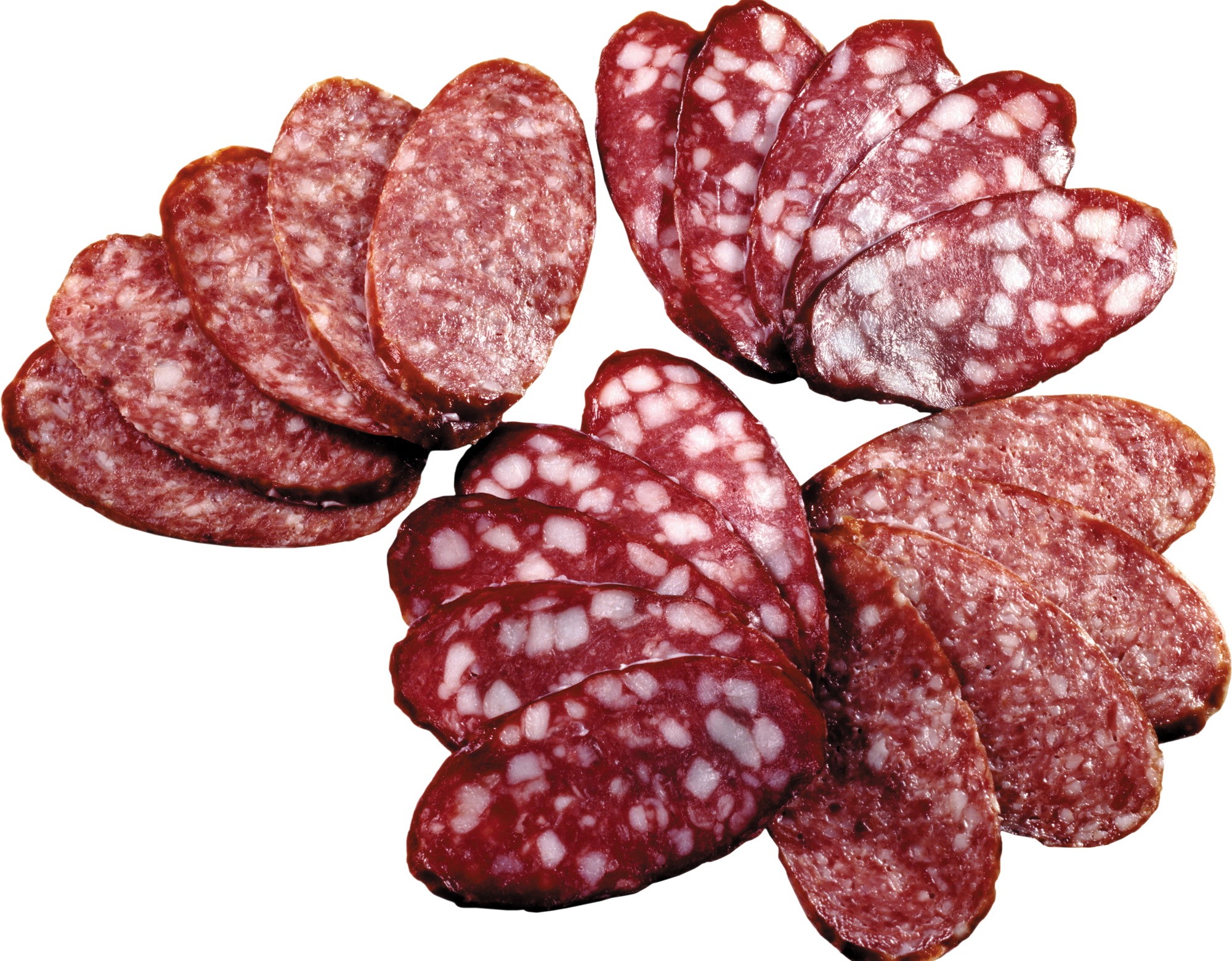 Slices of salami sausage HD Wallpaper