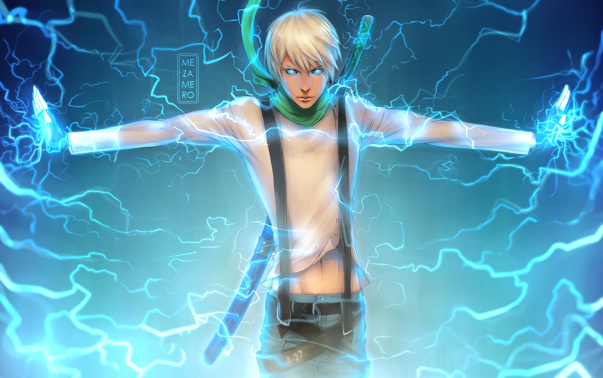 Young man with lightning powers HD Wallpaper