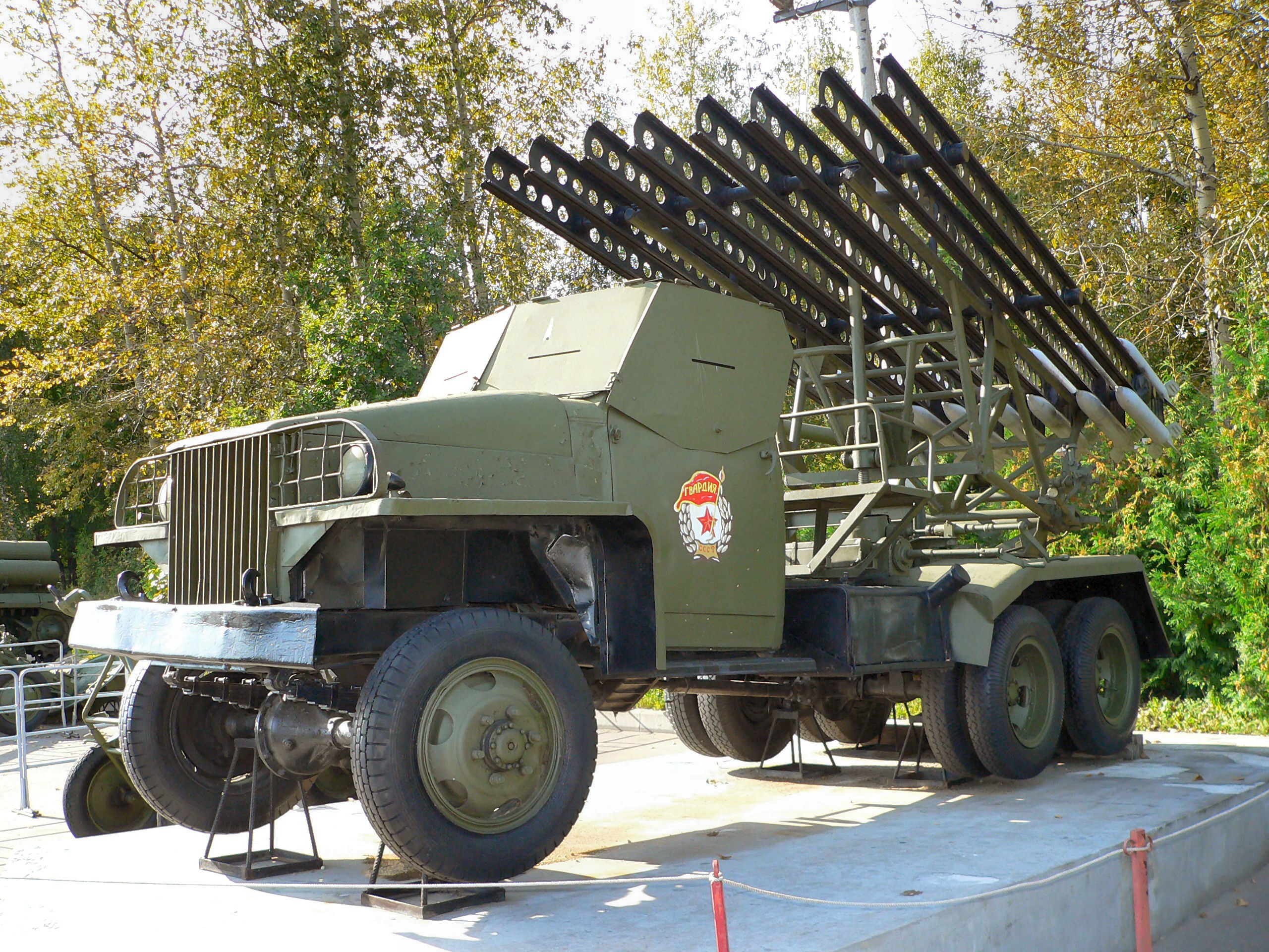 BM-13 Katyusha rocket launcher on a truck HD Wallpaper