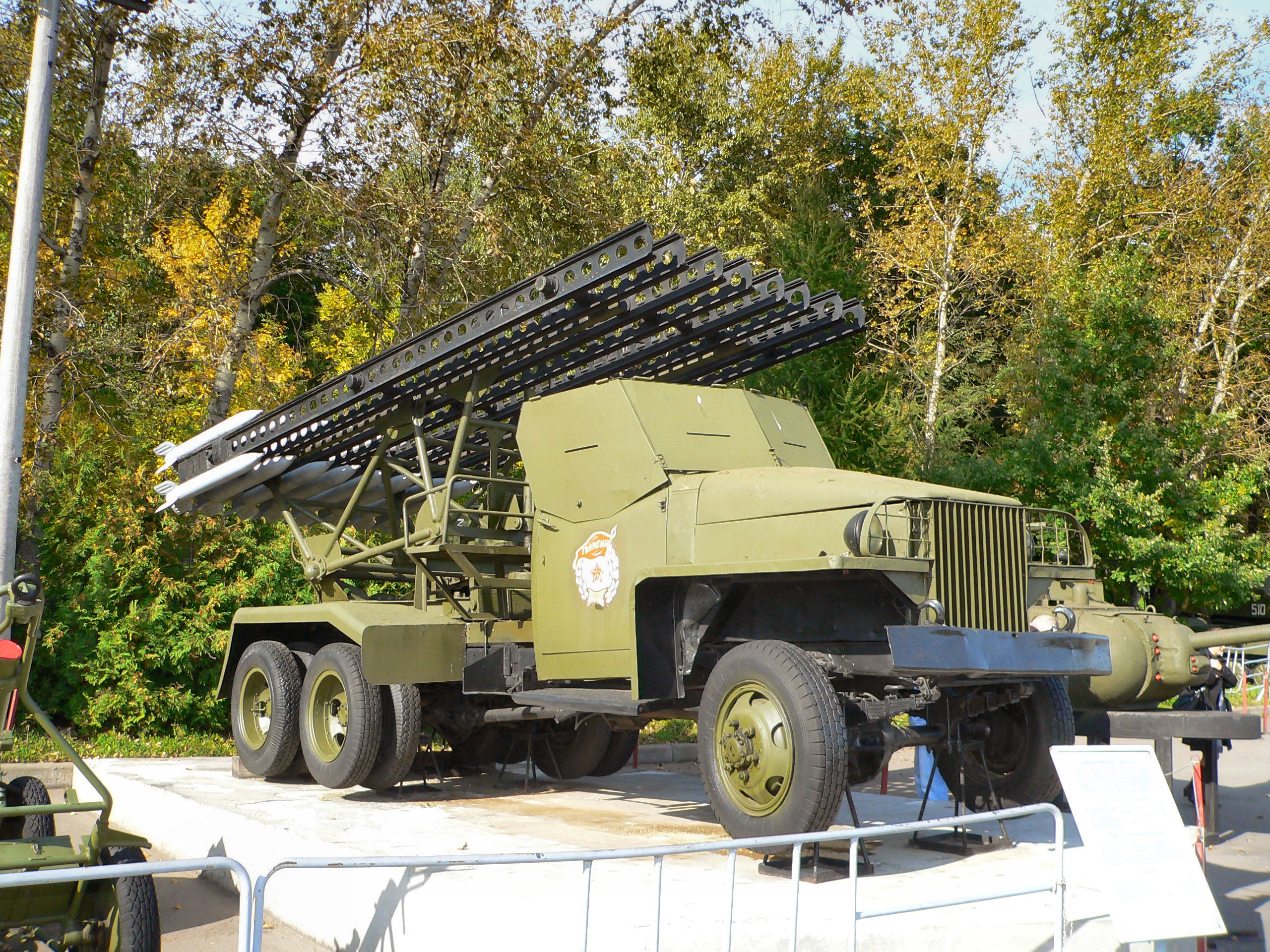 BM-13 Katyusha rocket launcher on a truck HD Wallpaper