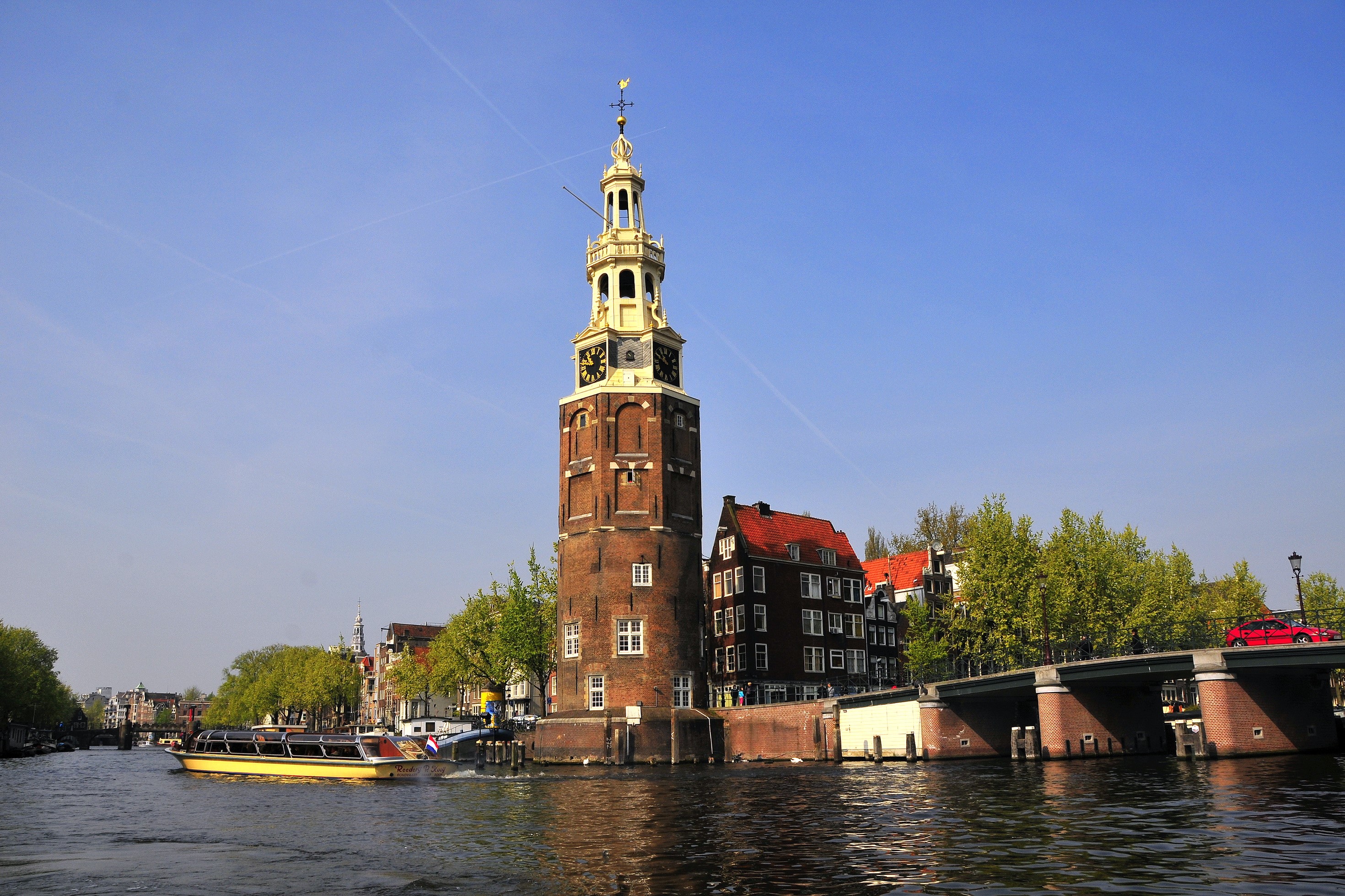 Montelbaanstoren tower in Amsterdam, Netherlands HD Wallpaper