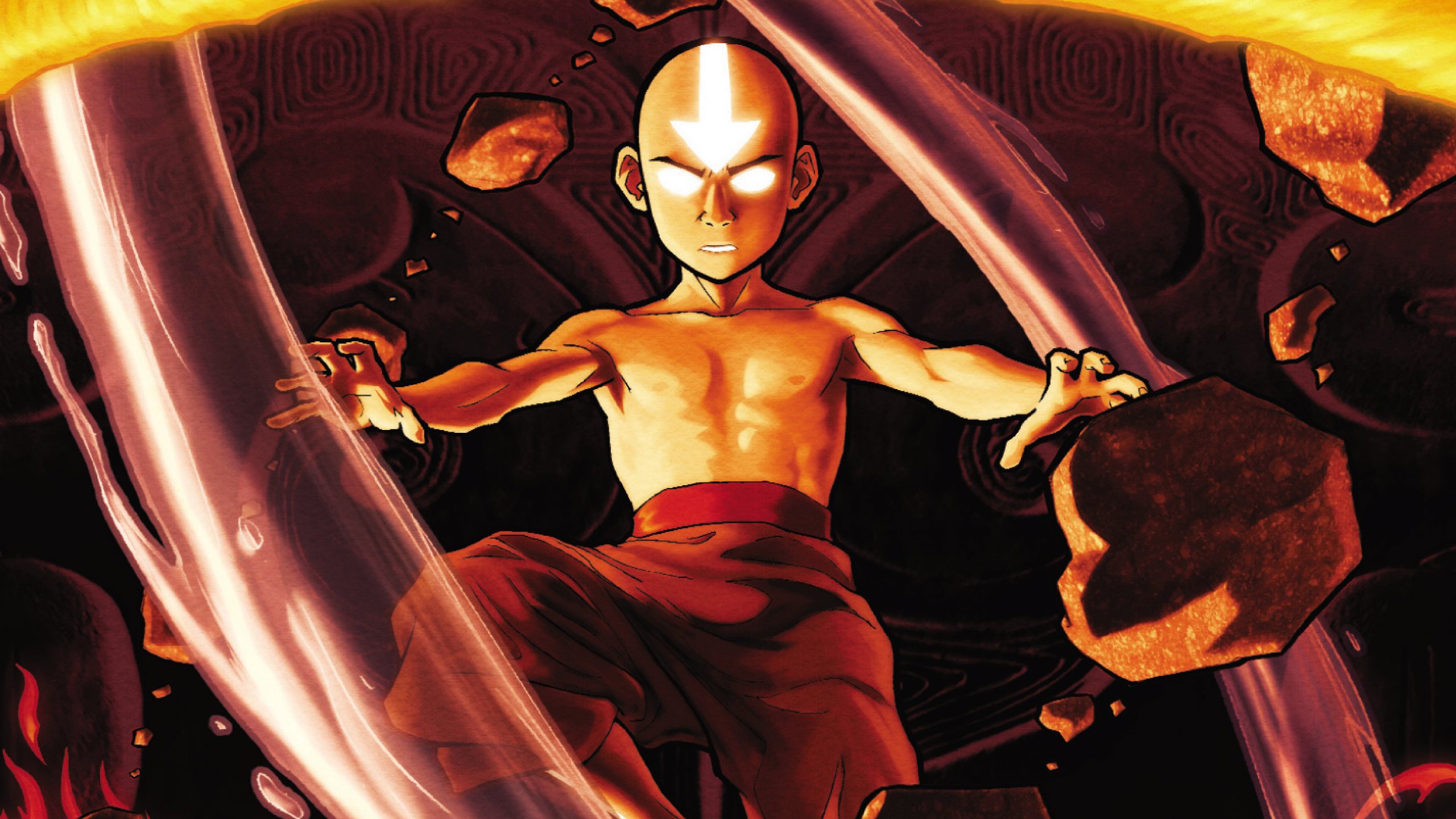 Aang from Avatar: The Last Airbender using airbending HD Wallpaper