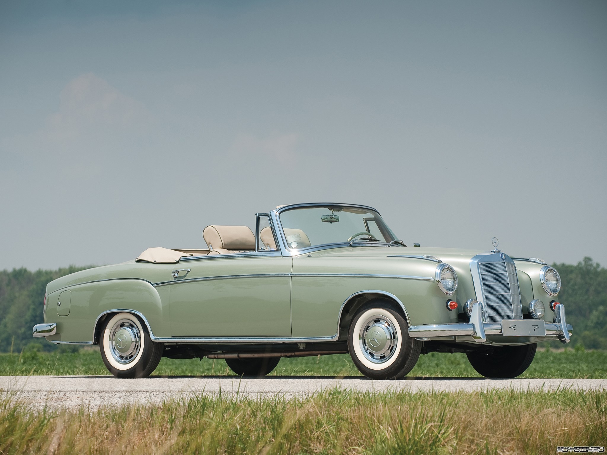 1958 Mercedes-Benz 220S Convertible HD Wallpaper