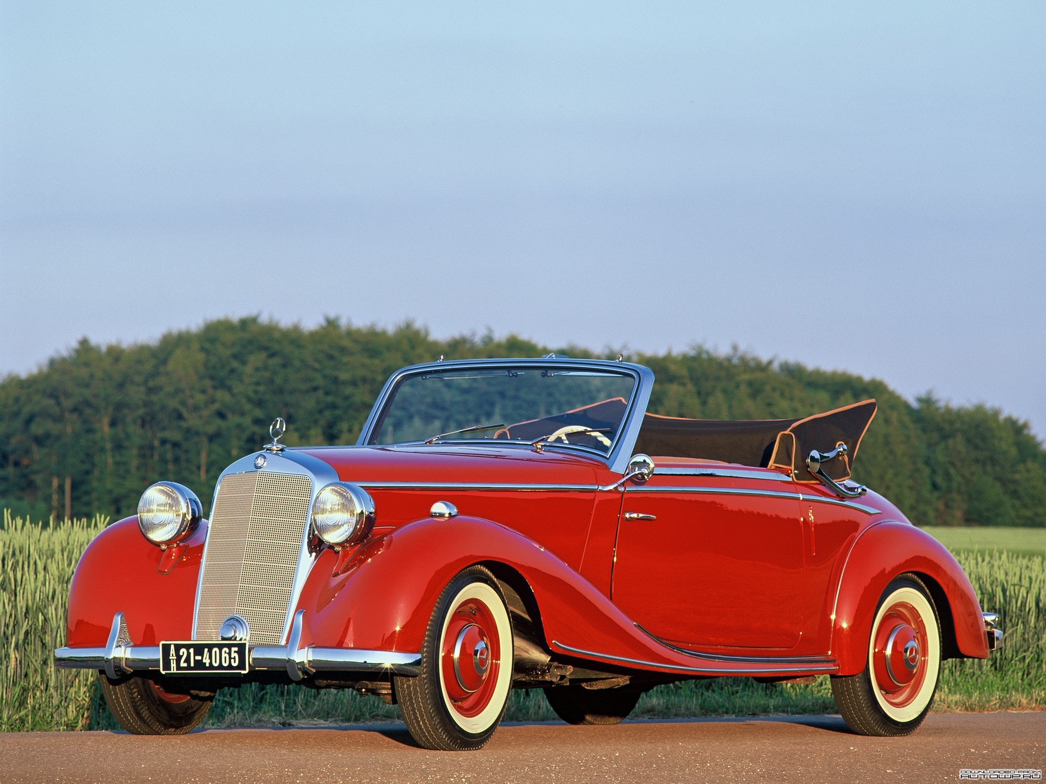 Red Mercedes-Benz Convertible Car HD Wallpaper