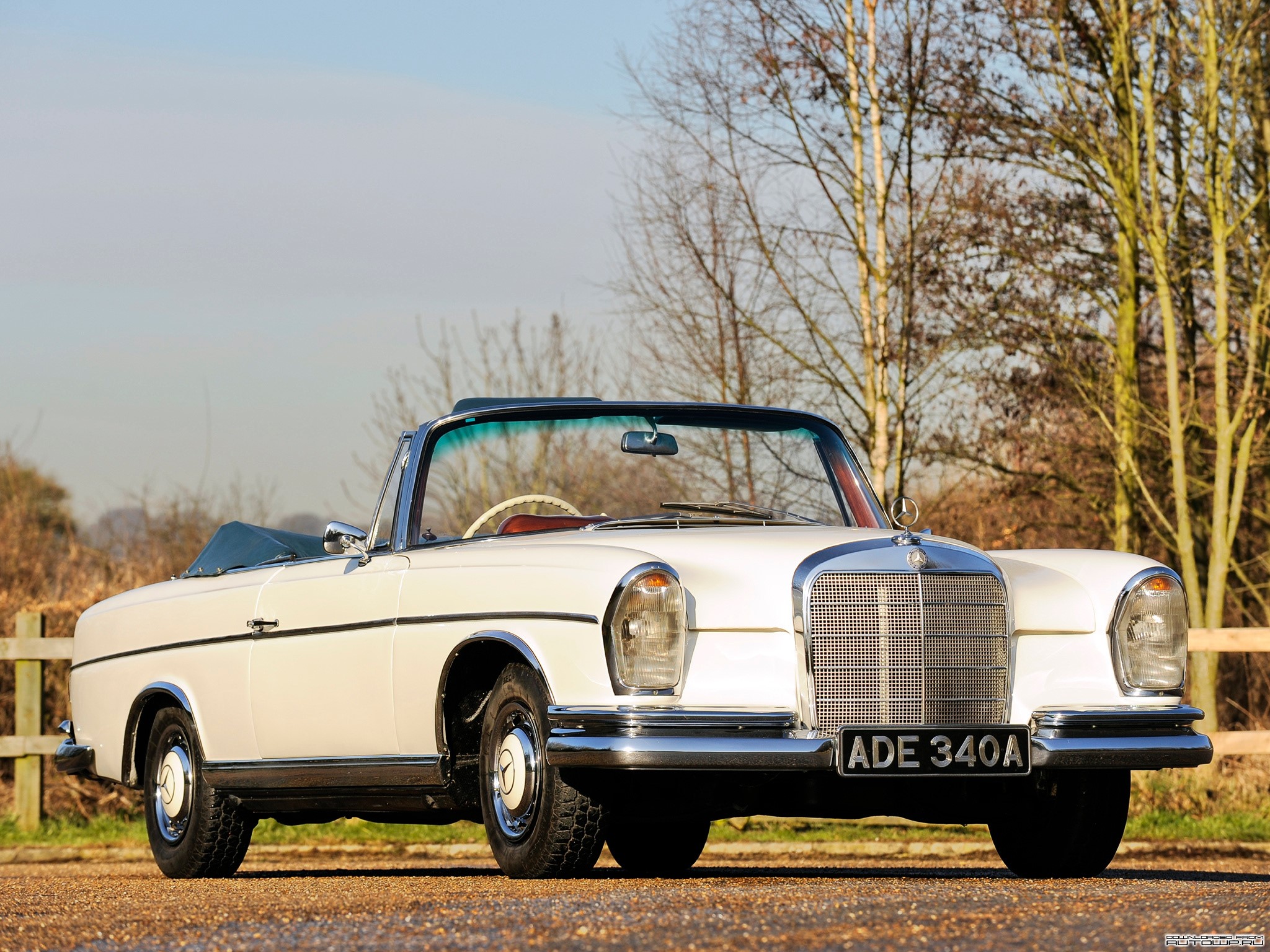 White Mercedes-Benz Convertible Car HD Wallpaper