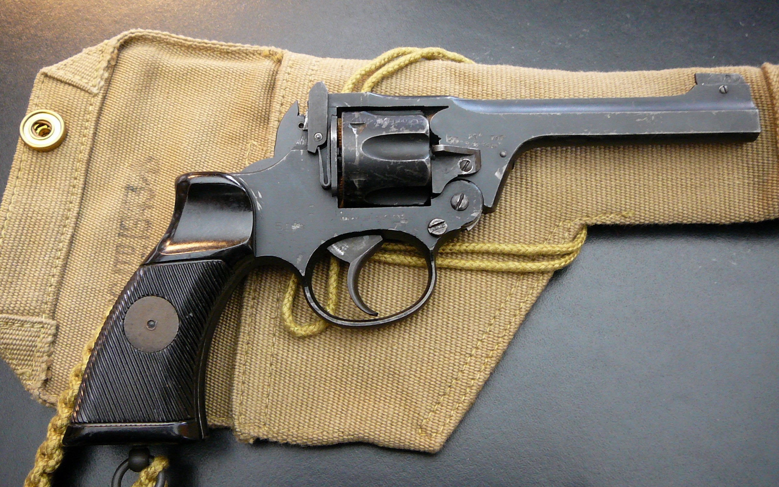 Webley Revolver with Canvas Holster HD Wallpaper
