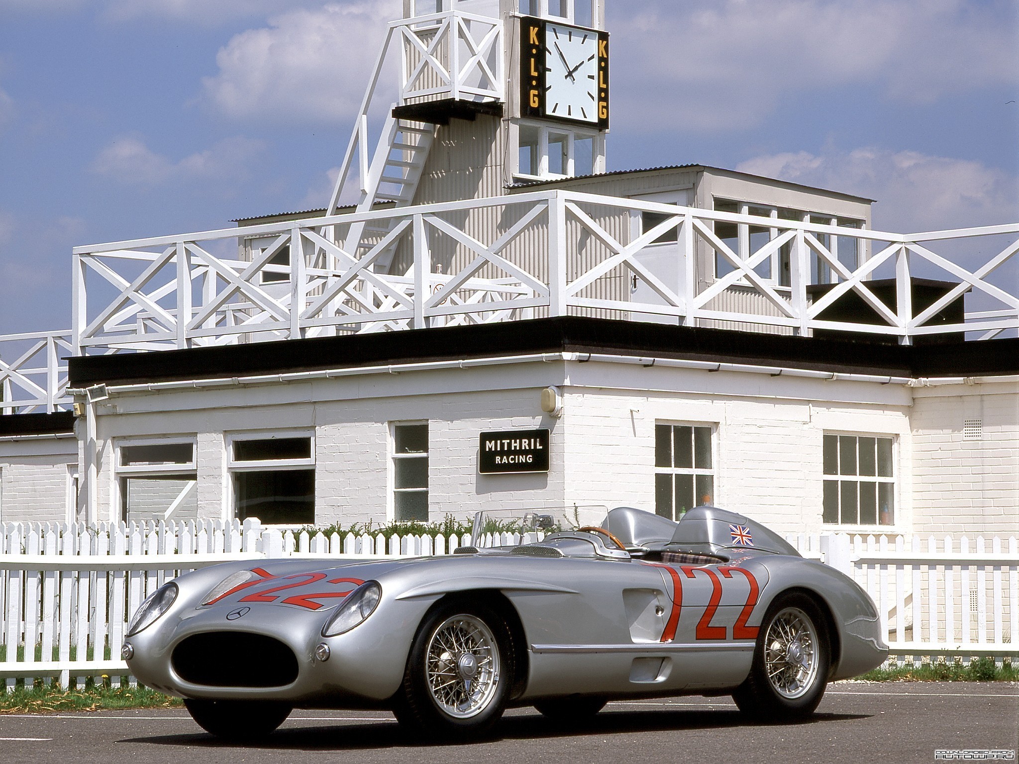 1955 Mercedes-Benz 300SLR Mille Miglia race car HD Wallpaper