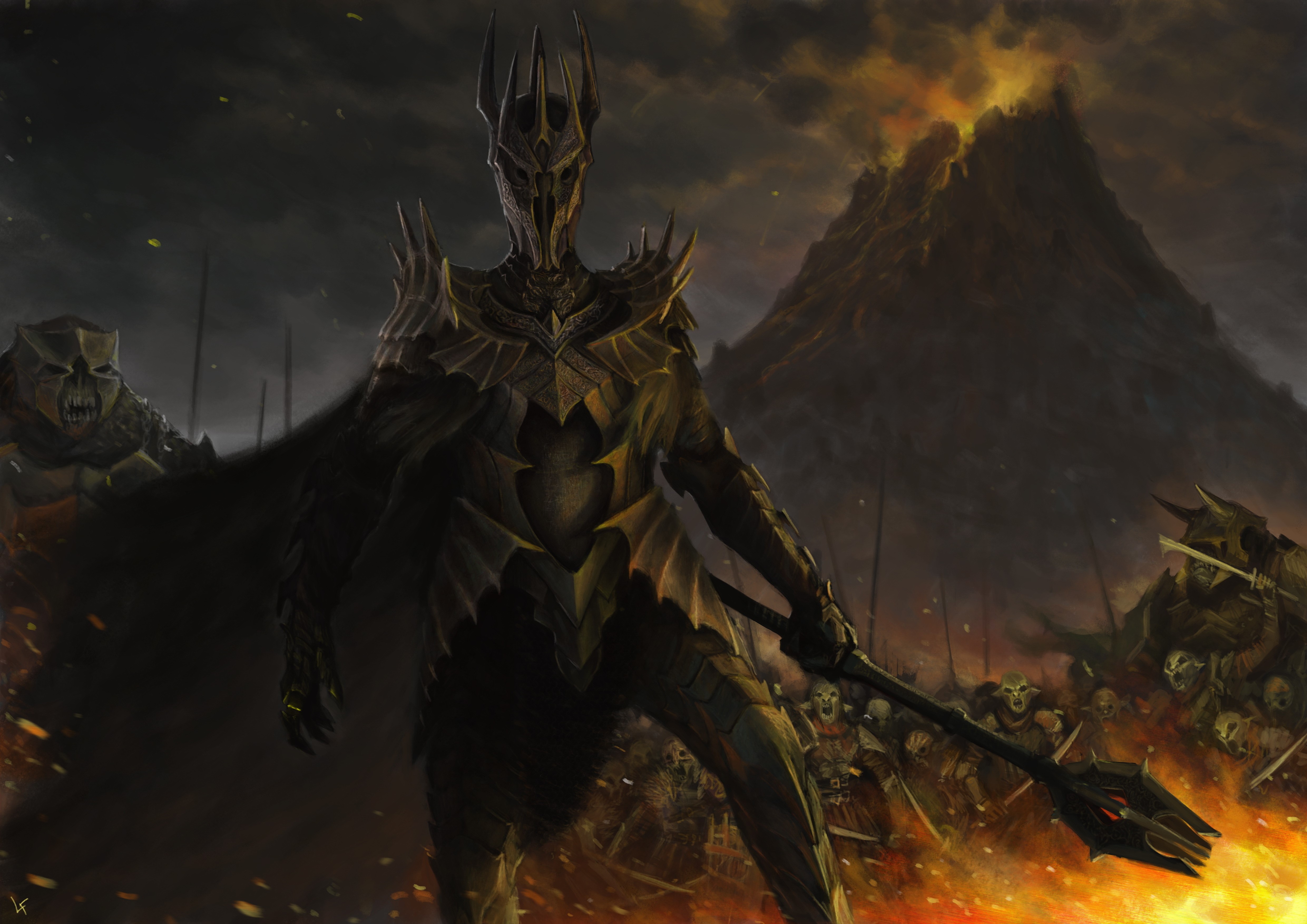Sauron and Orcs from The Lord of the Rings HD Wallpaper