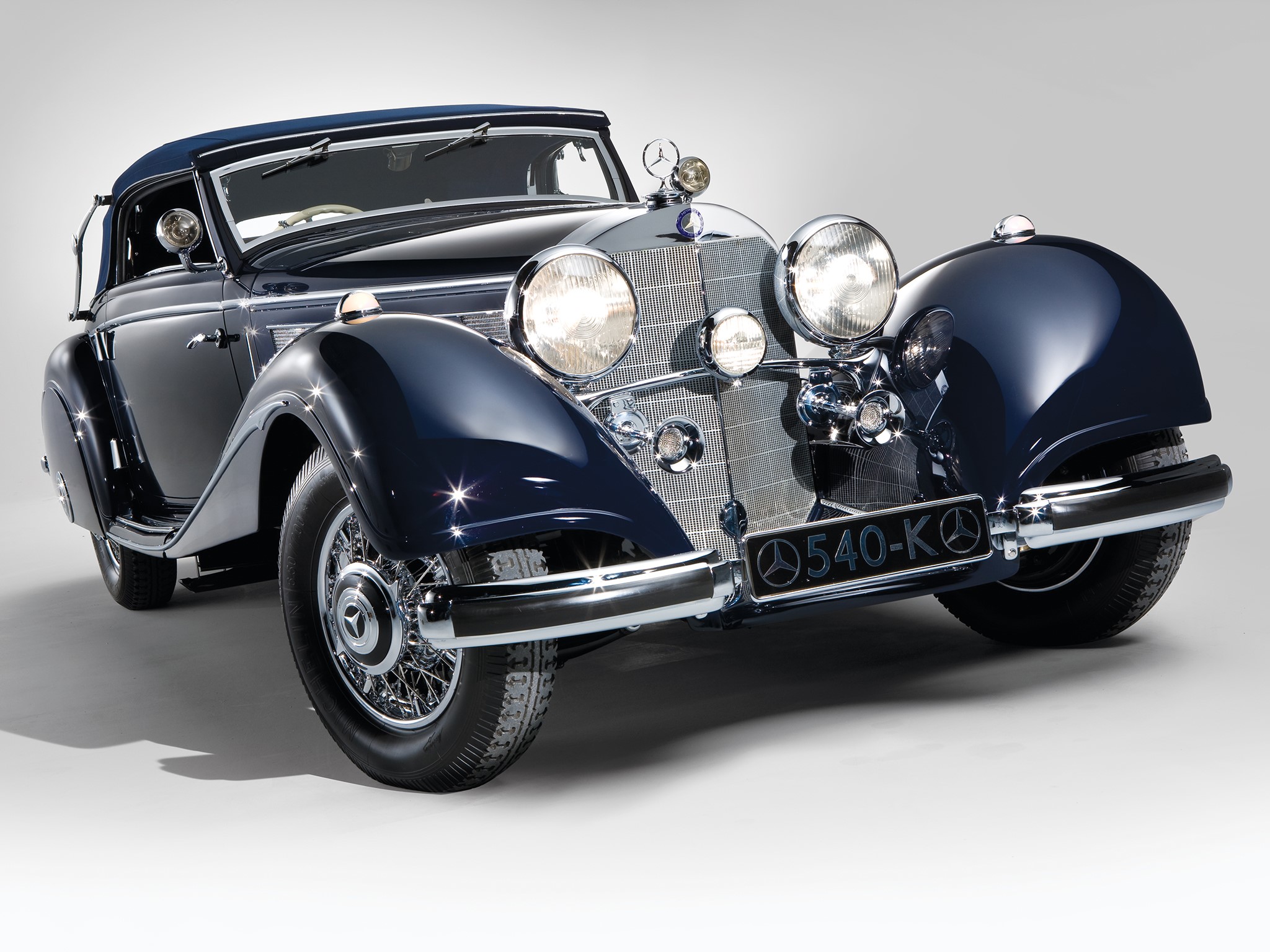 1937 Mercedes-Benz 540K Cabriolet A HD Wallpaper