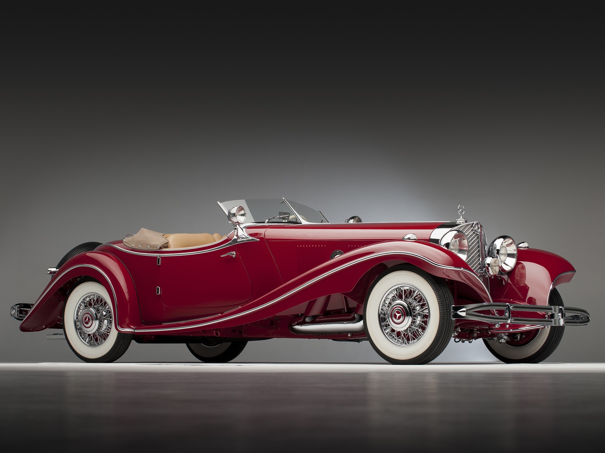 1935 Mercedes-Benz 500K Luxury Roadster HD Wallpaper