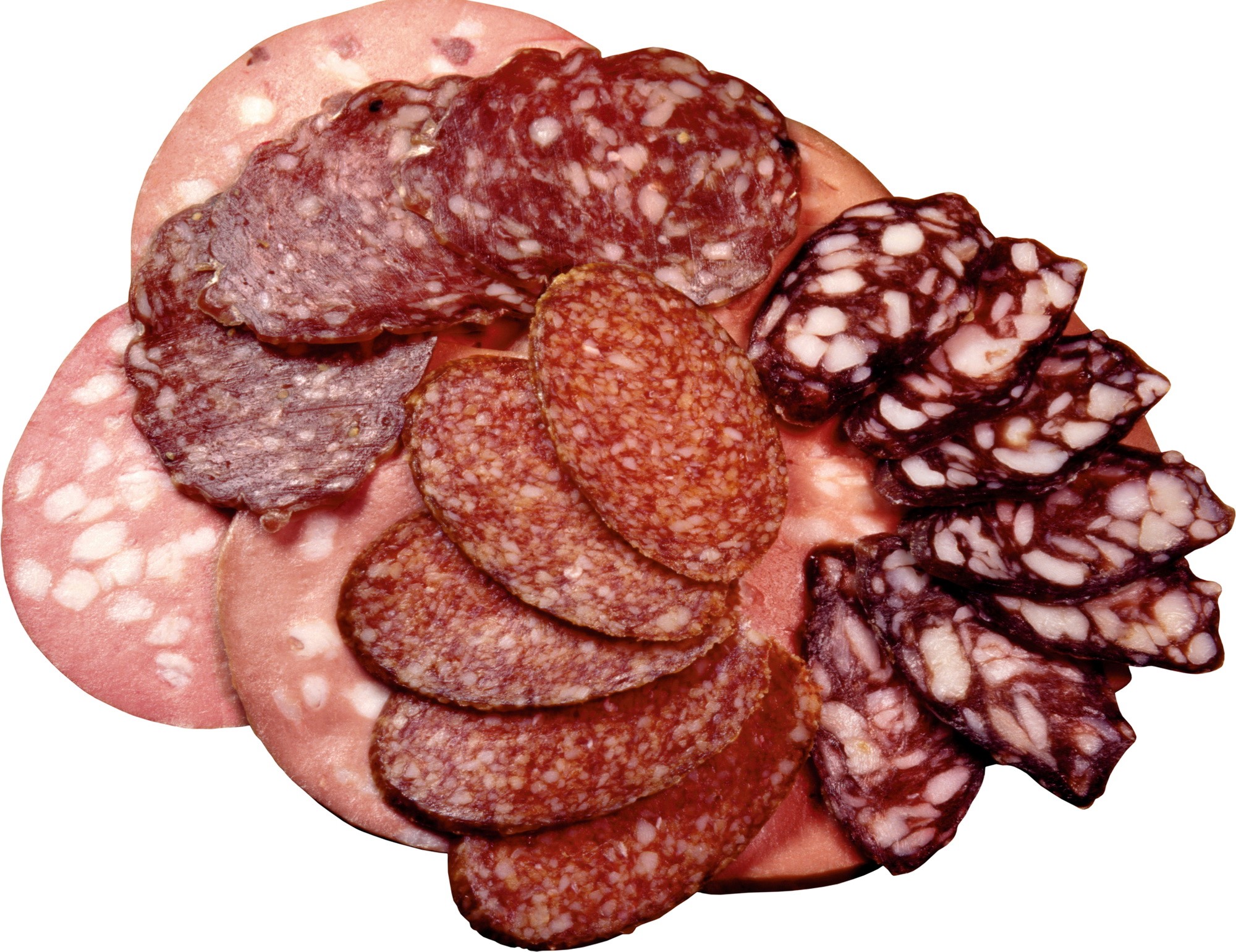 Assortment of sliced cured meats HD Wallpaper
