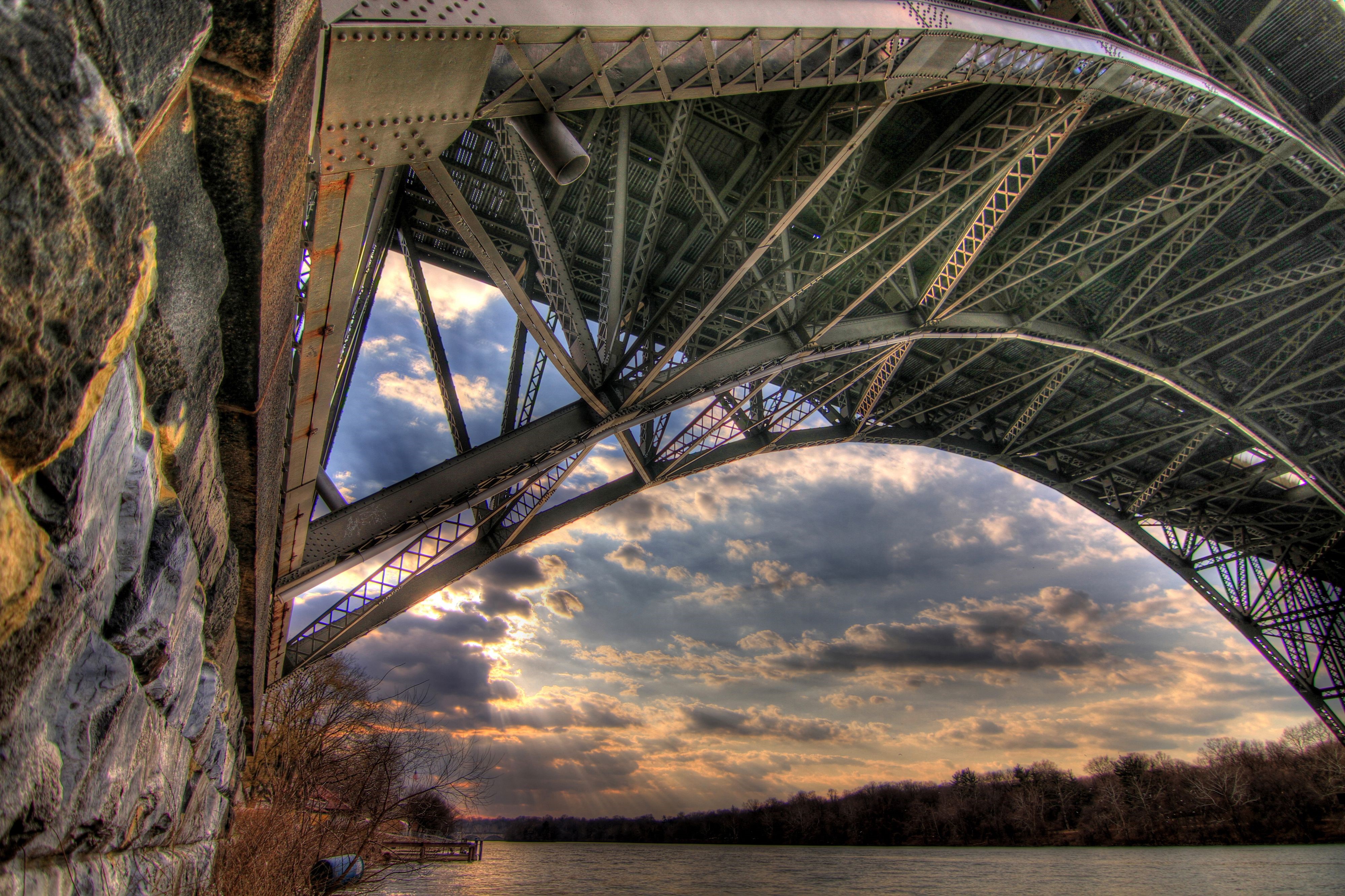 Underneath Strawberry Mansion Bridge HD Wallpaper