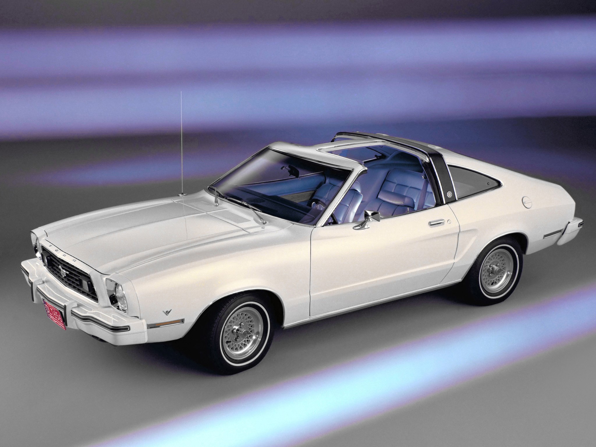 White Ford Mustang II Ghia HD Wallpaper