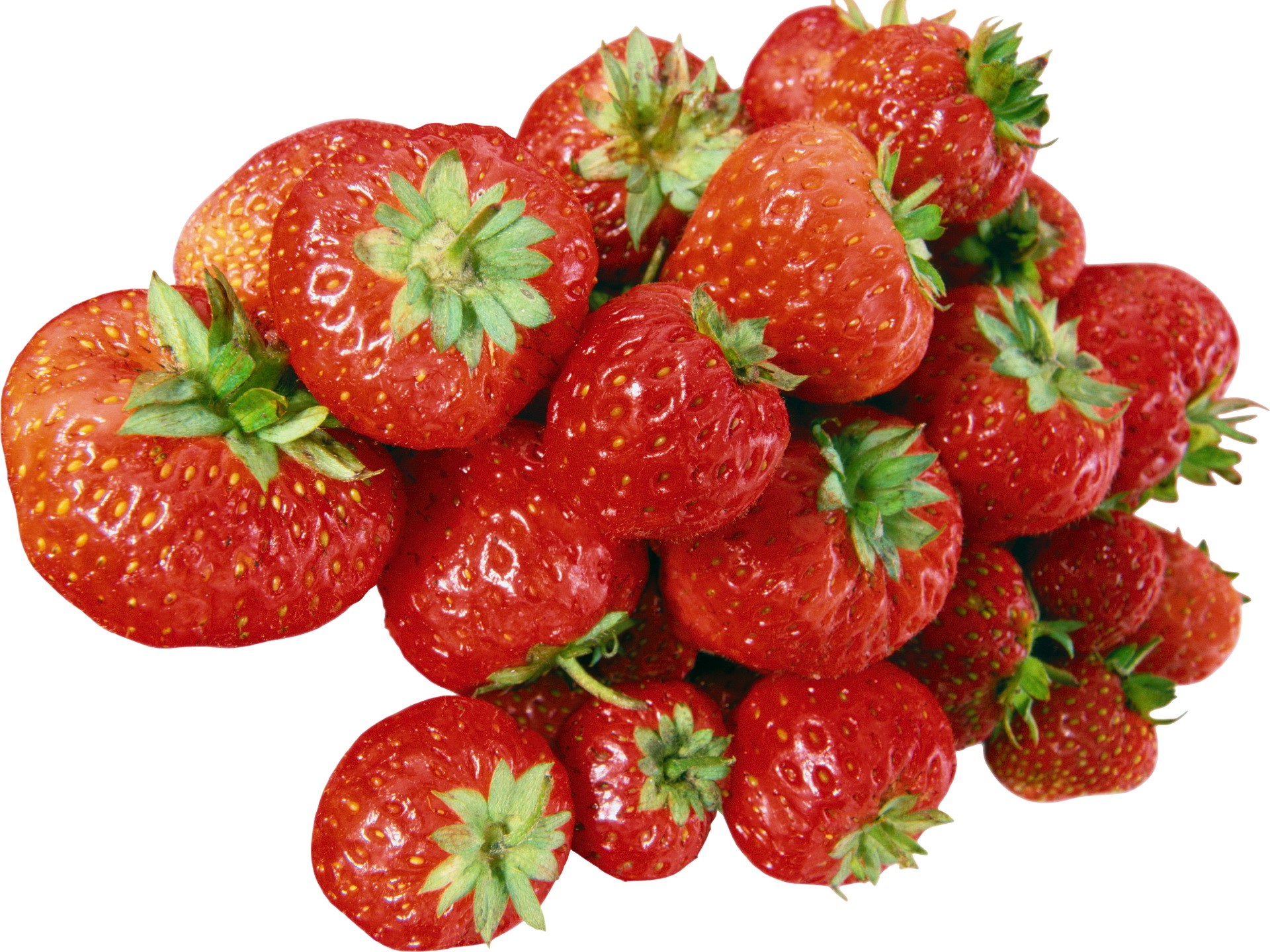 Pile of fresh strawberries HD Wallpaper