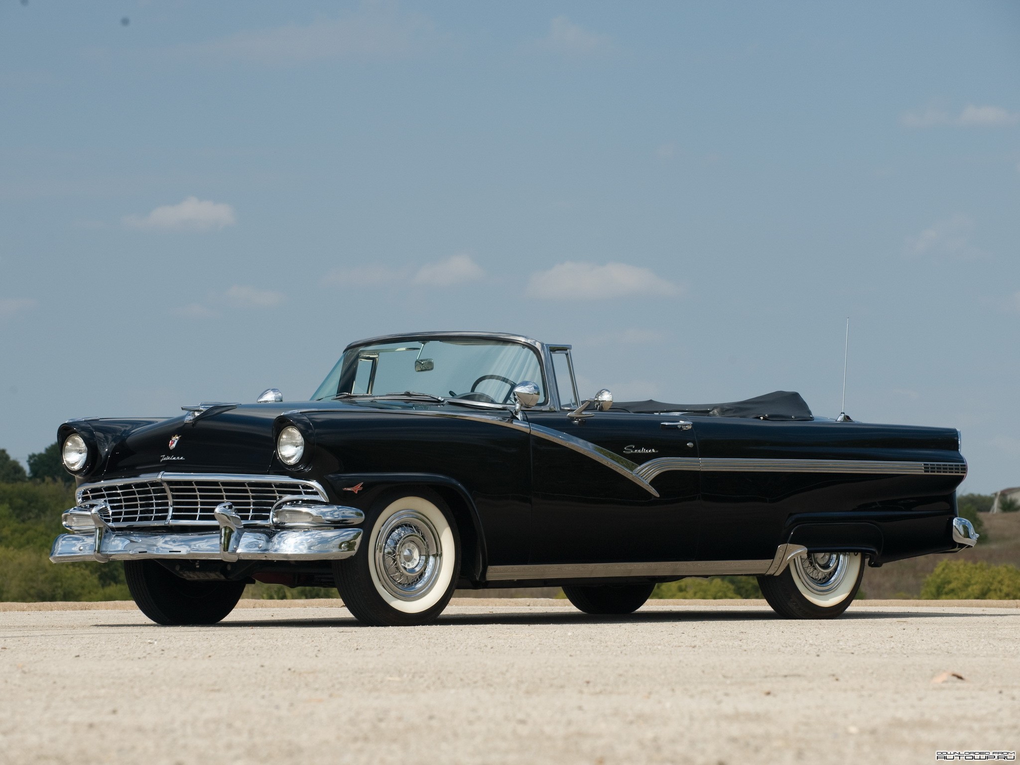 Fairlane Sunliner Convertible 1956 Ford HD Wallpaper
