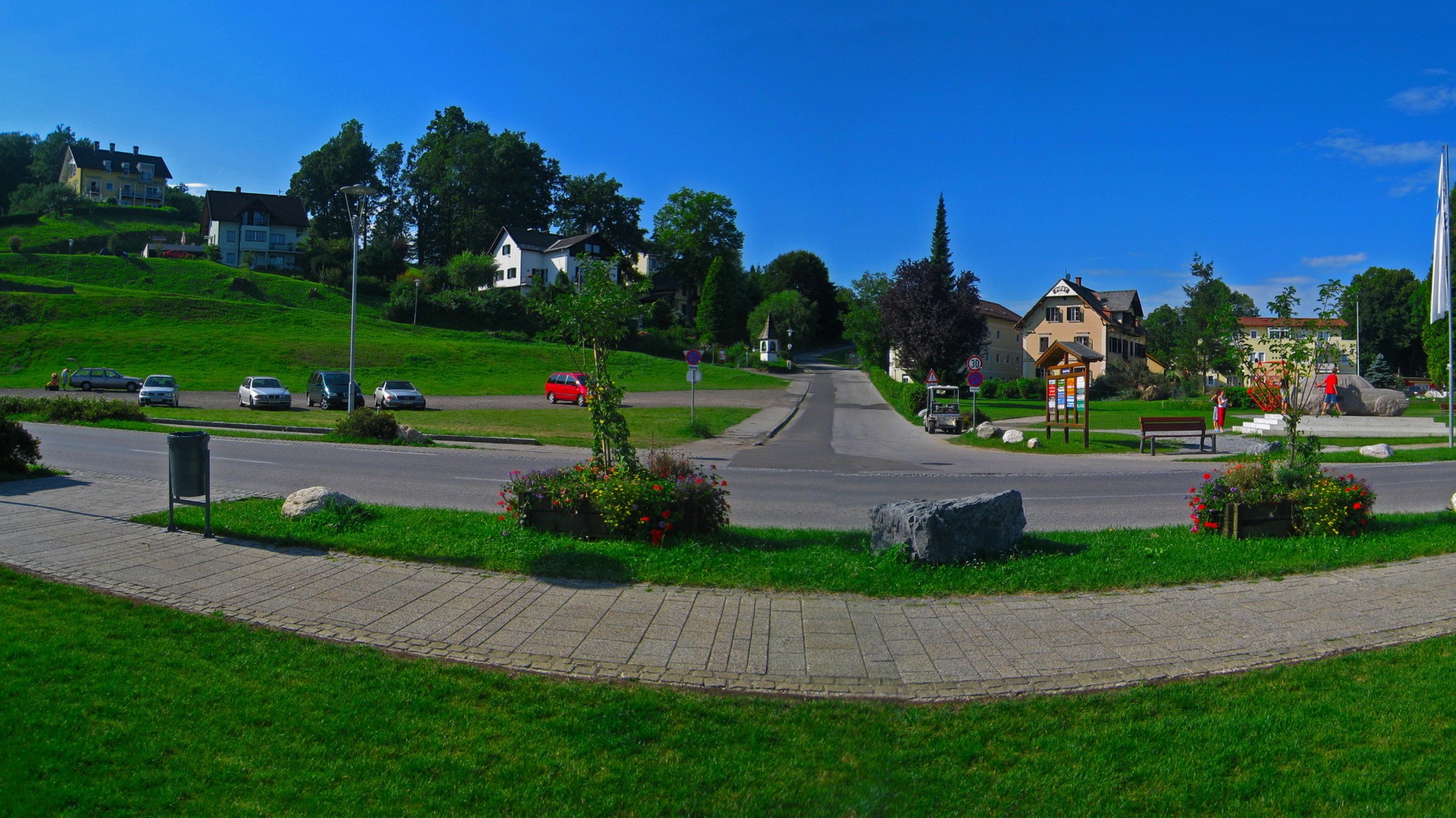 Roads in a village in Austria HD Wallpaper