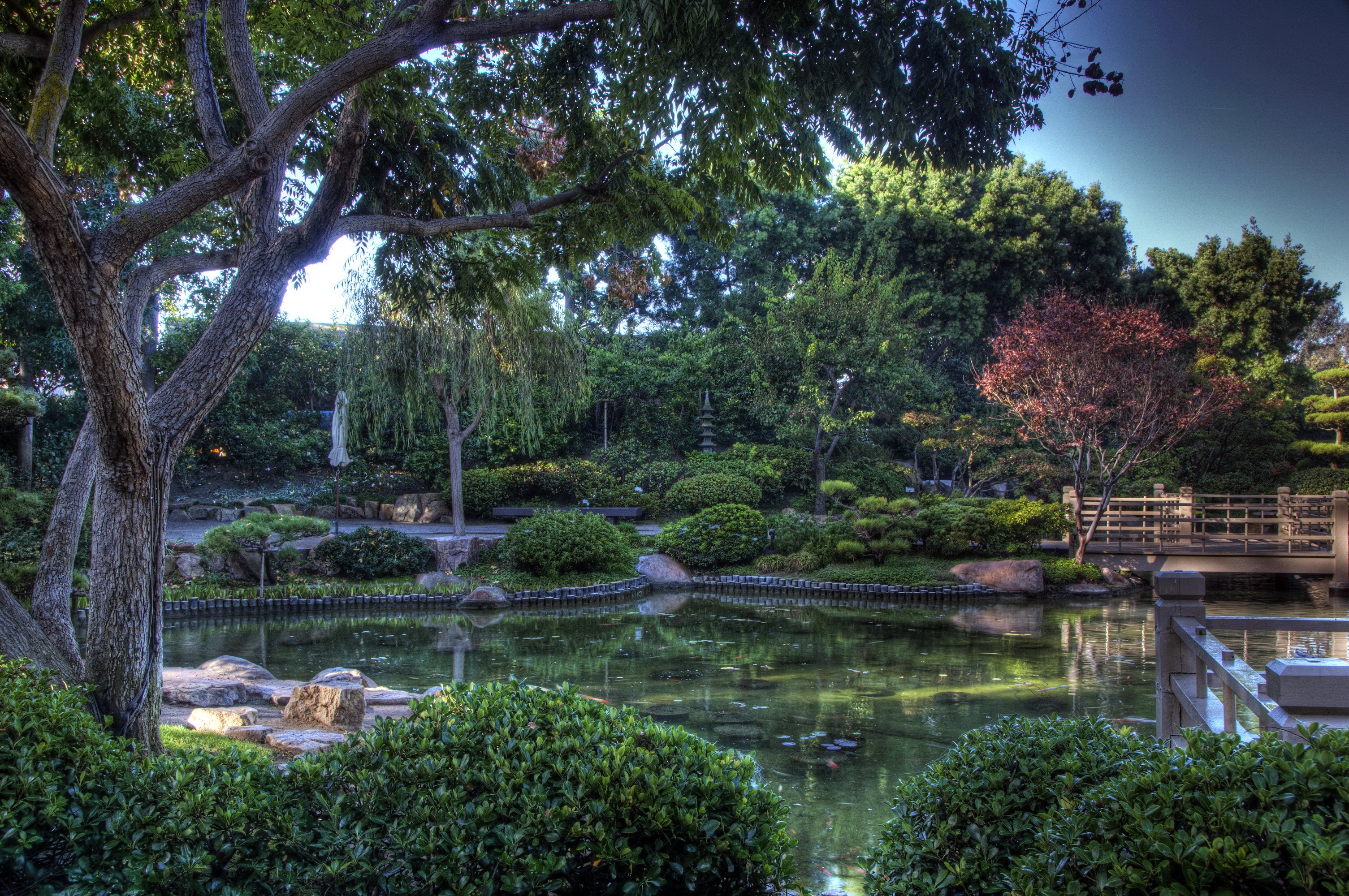 Earl Burns Miller Japanese Garden in California HD Wallpaper